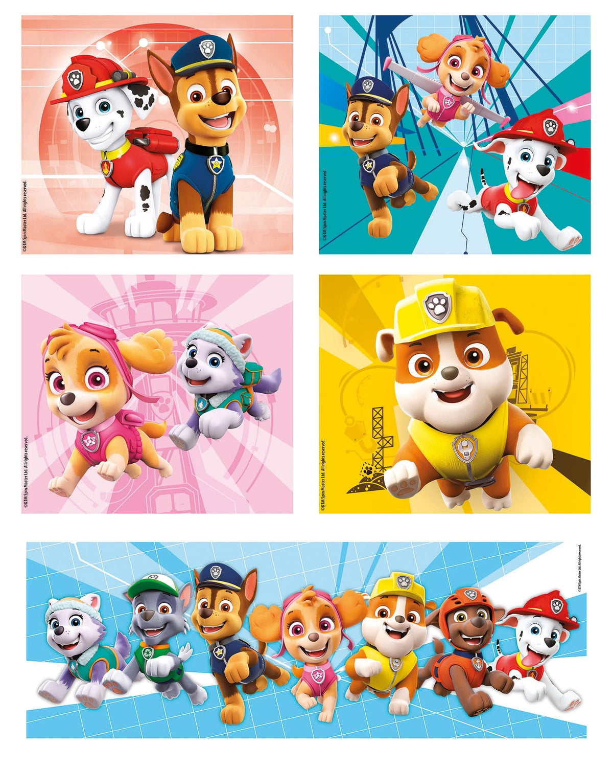 Clementoni Paw Patrol Jigsaw Puzzles - 10 in 1, 18–60 Pieces, Ages 4+