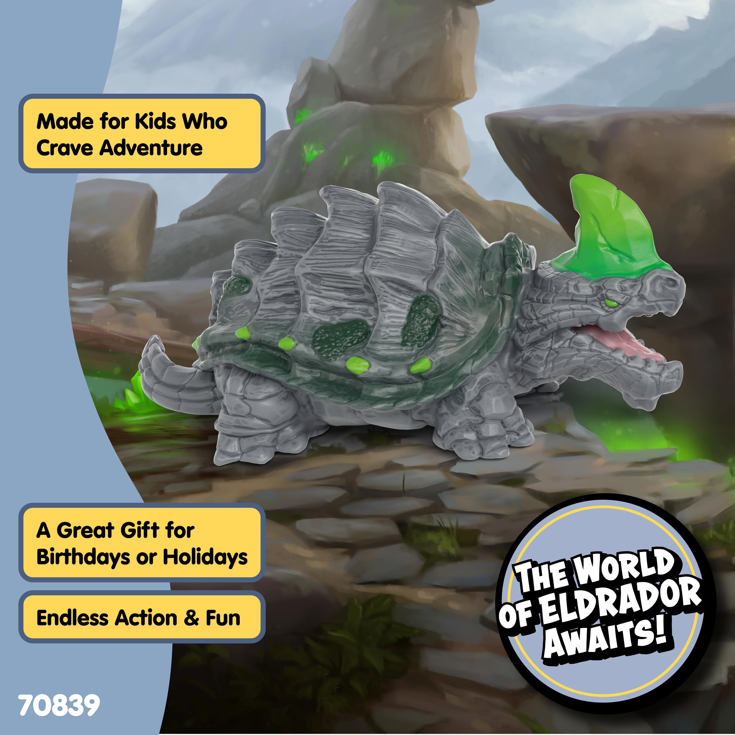 Schleich Eldrador Stone Tortoise Toy Figurine - Kids Ages 7+ | 108x60x44mm 7