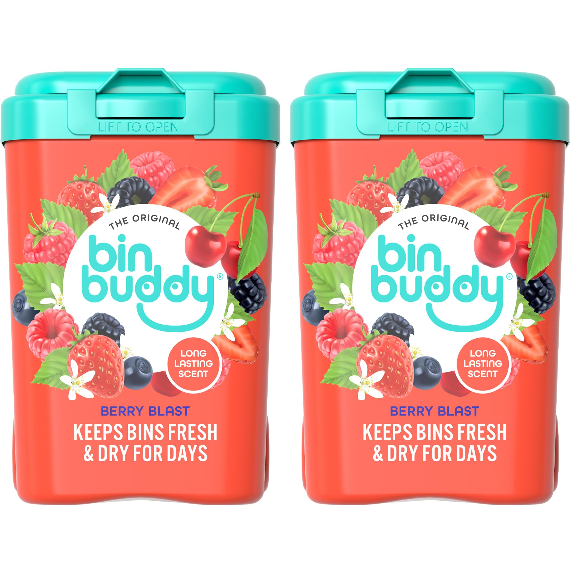 Bin Buddy Berry Blast Bin Freshener Deodoriser Powder - Pack of 2 x 450g 1