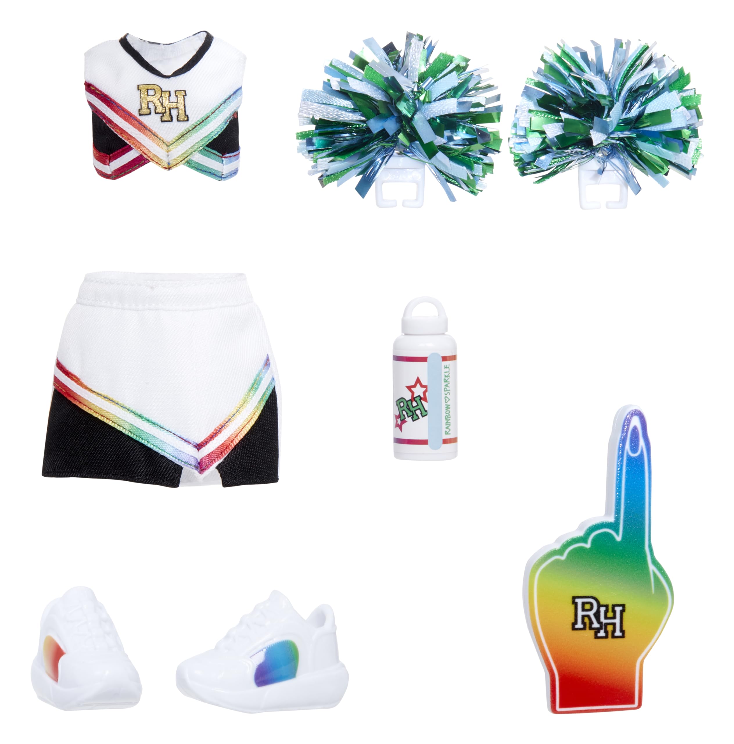 Rainbow High Pep Rally Fashion Pack - Cheerleading Outfit with Accessories for 11" Dolls, Ages 4-10