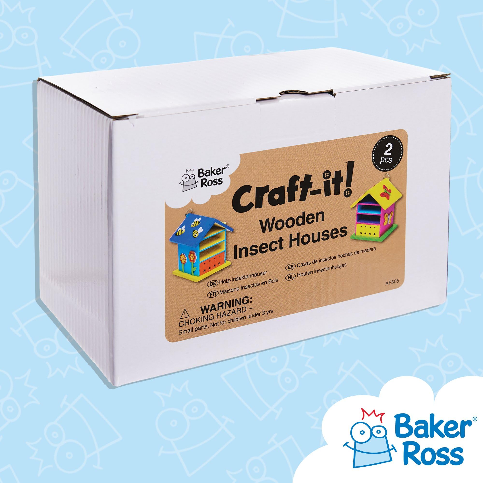 Baker Ross Wooden Bug House Craft Kits - Pack of 2 | Paint Your Own Wood Craft 7