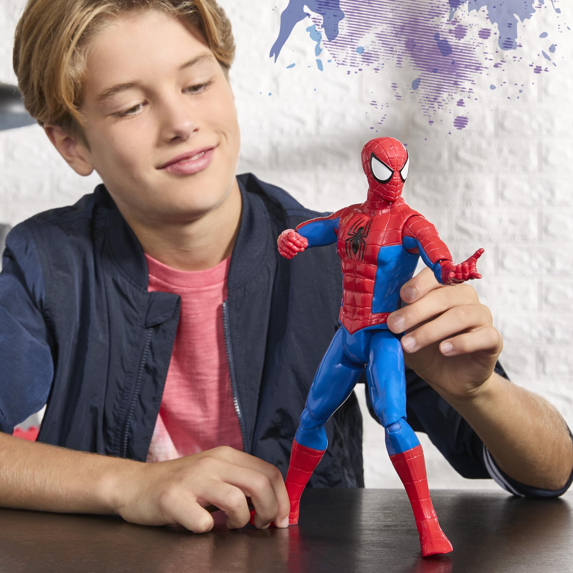 Marvel Press Spider-Man Titan Series Action Figure - 30-cm Scale | 11 Points of Articulation | Ages 4+ 3