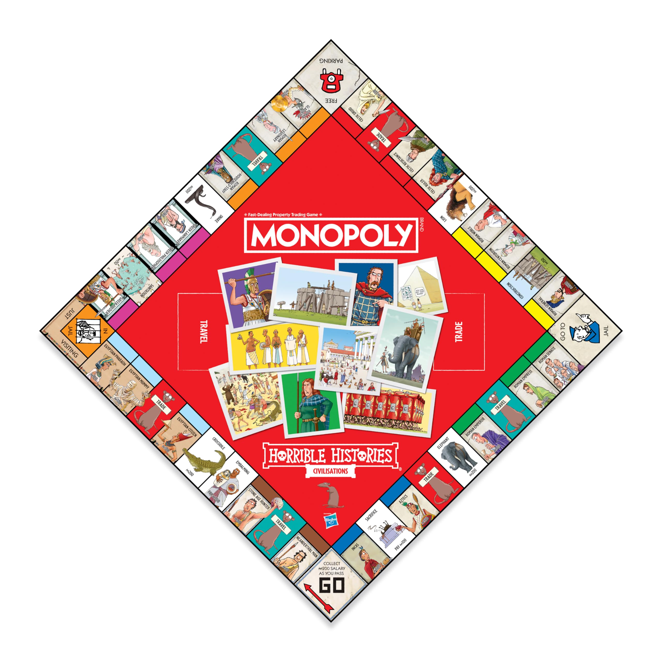 Winning Moves Horrible Histories Ancient Civilisations Monopoly Classic Edition Board Game | 2-6 Players | Ages 8+ 4