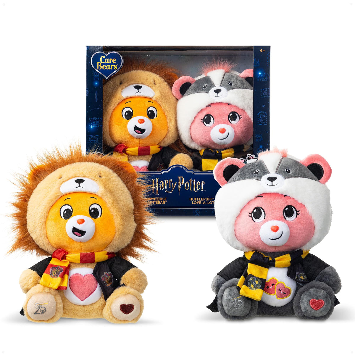 Care Bears x Harry Potter Plush 2pk - Gryffindor & Hufflepuff, 30cm