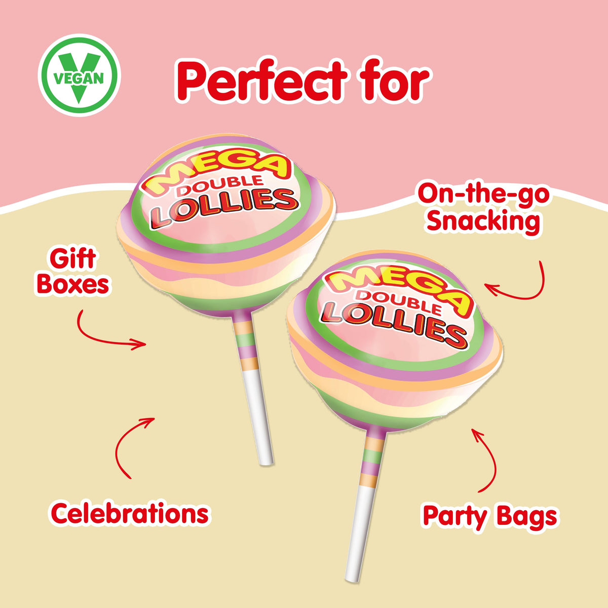 Swizzels Mega Double Lollies - 36 Pieces