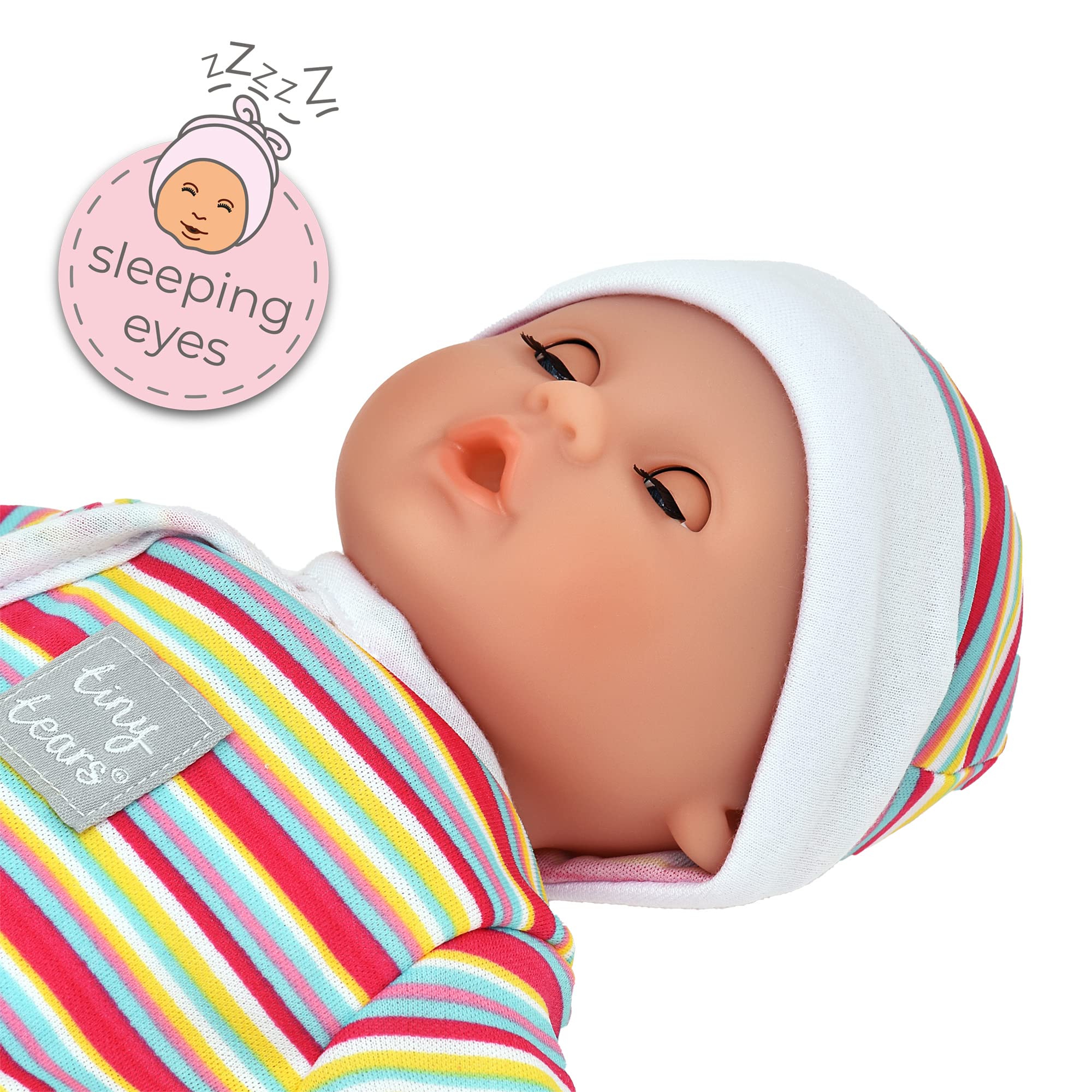 John Adams Tiny Tears Teeny Baby - 30cm Soft Doll with 16 Interactive Sounds | Ages 10 Months+ 3