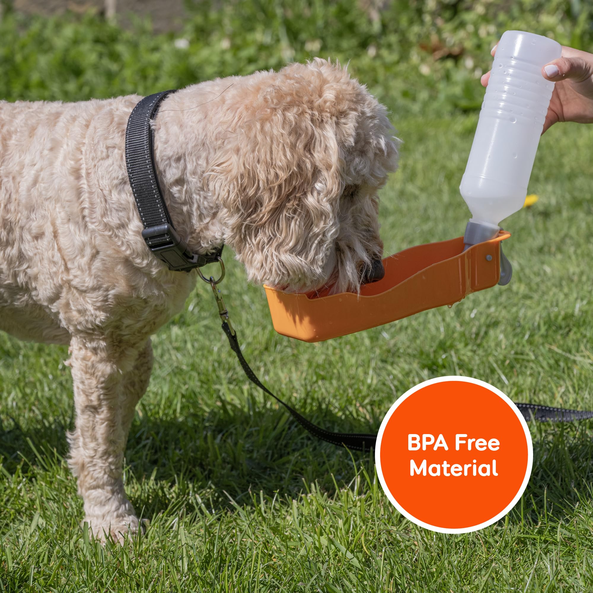 Pet Brands Rac Travel Water Bottle - Lightweight & Easy to Use | Orange Plastic | 26 x 7 x 7cm 5