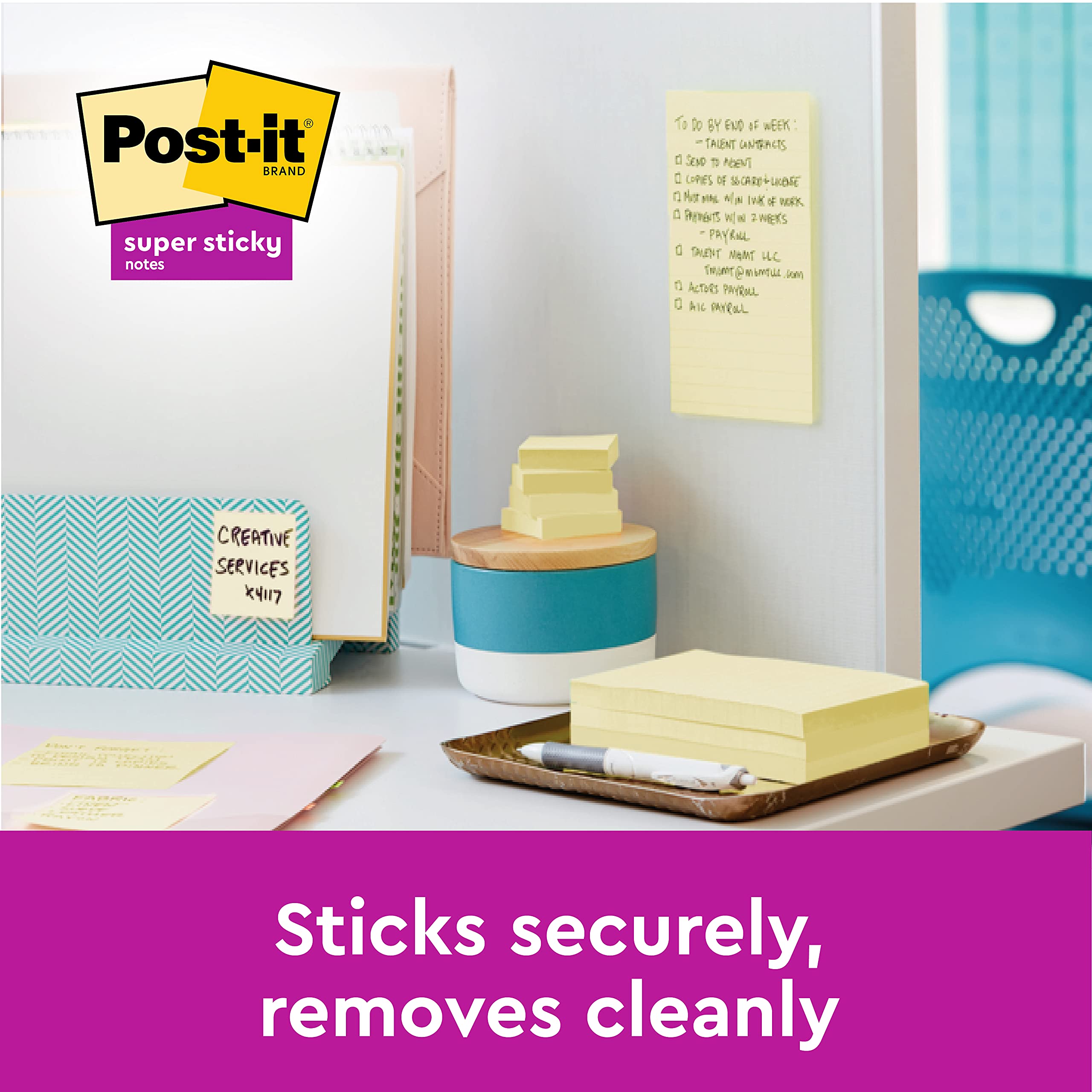 Post-it Super Sticky Notes - Double Sticking Power | 76 x 127 mm | 4 + 2 Free Pads (540 Sheets) 4