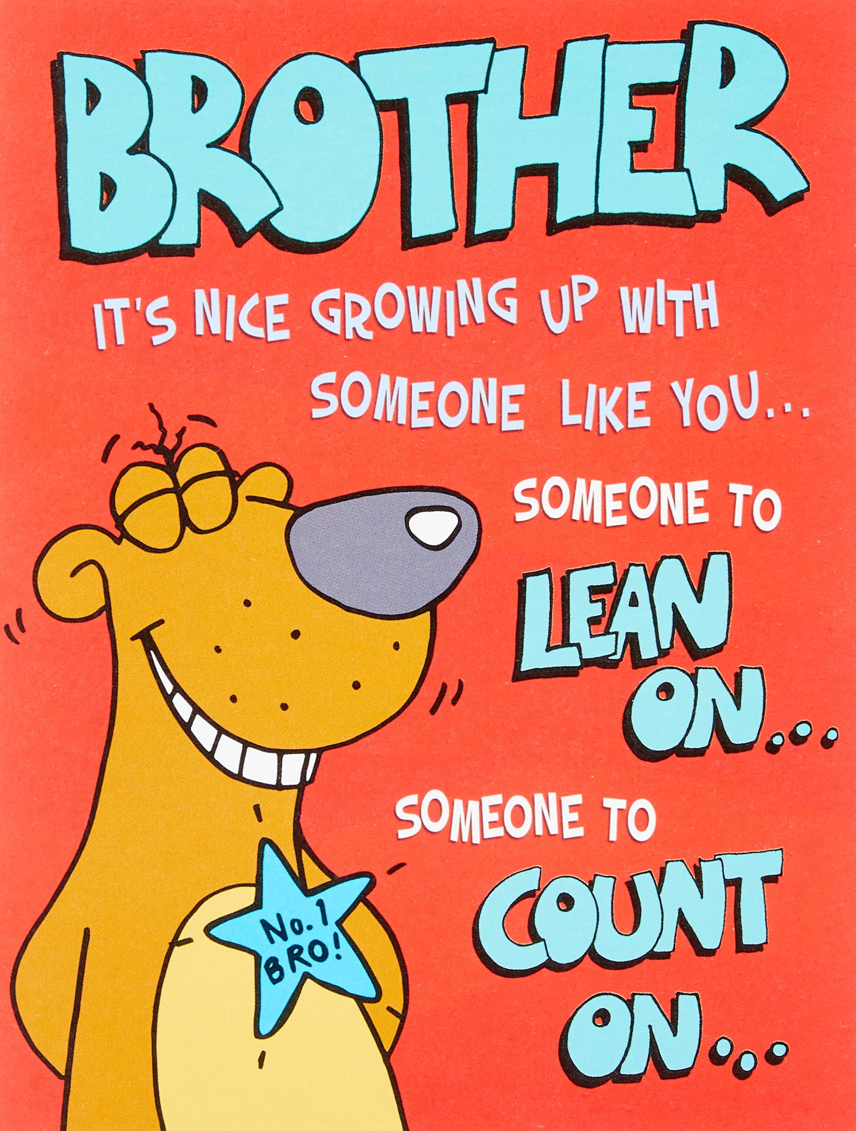 Piccadilly Greetings Humour Birthday Card for Brother - Someone to Lean On | 8 x 6 Inches 1