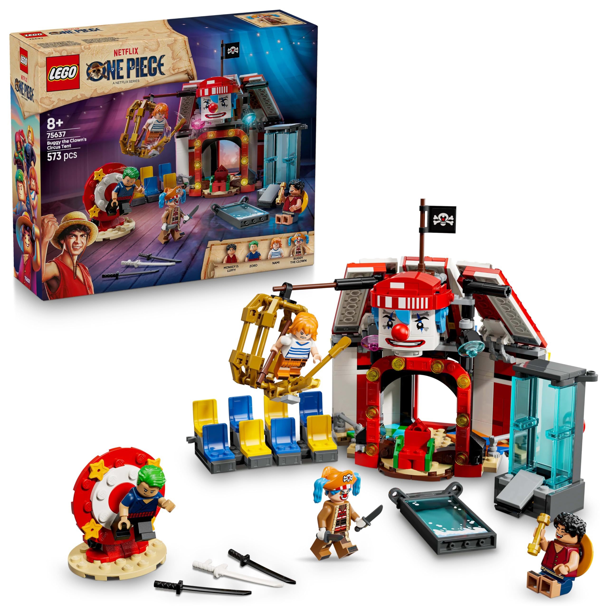 LEGO ONE PIECE Buggy the Clown's Circus Tent - Interactive Building Set for Ages 8+ 1