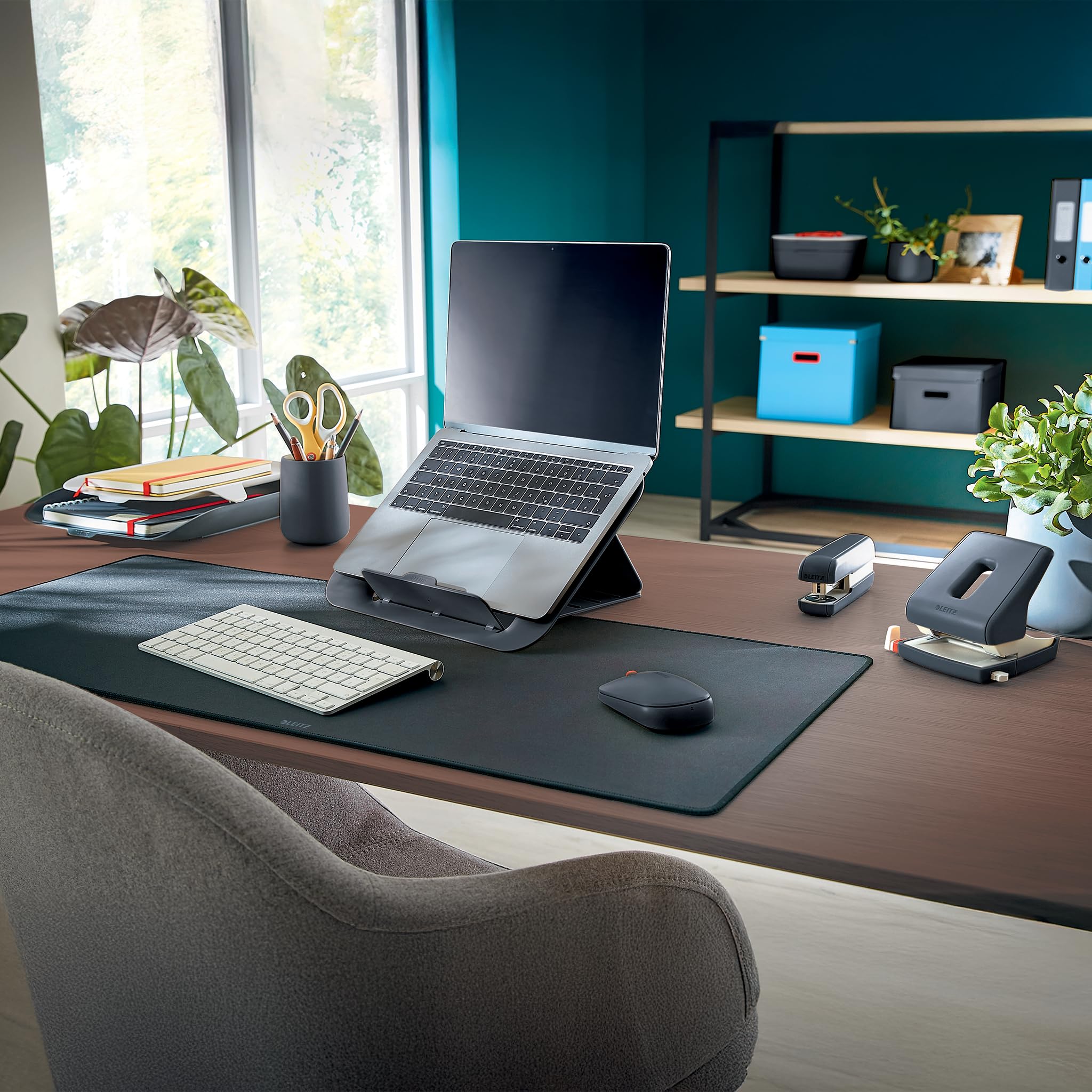 Leitz Extra Large Gaming Mat - 100x40cm | Non-Slip Rubber Backing | Velvet Grey 6