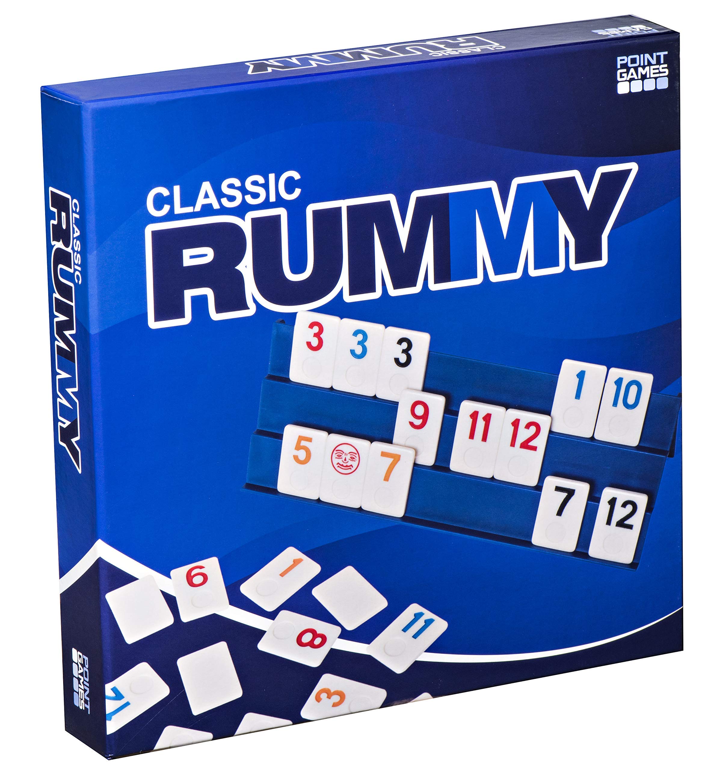 Point Games Classic Rummy Game - 106 Tiles with 3-Tier Racks