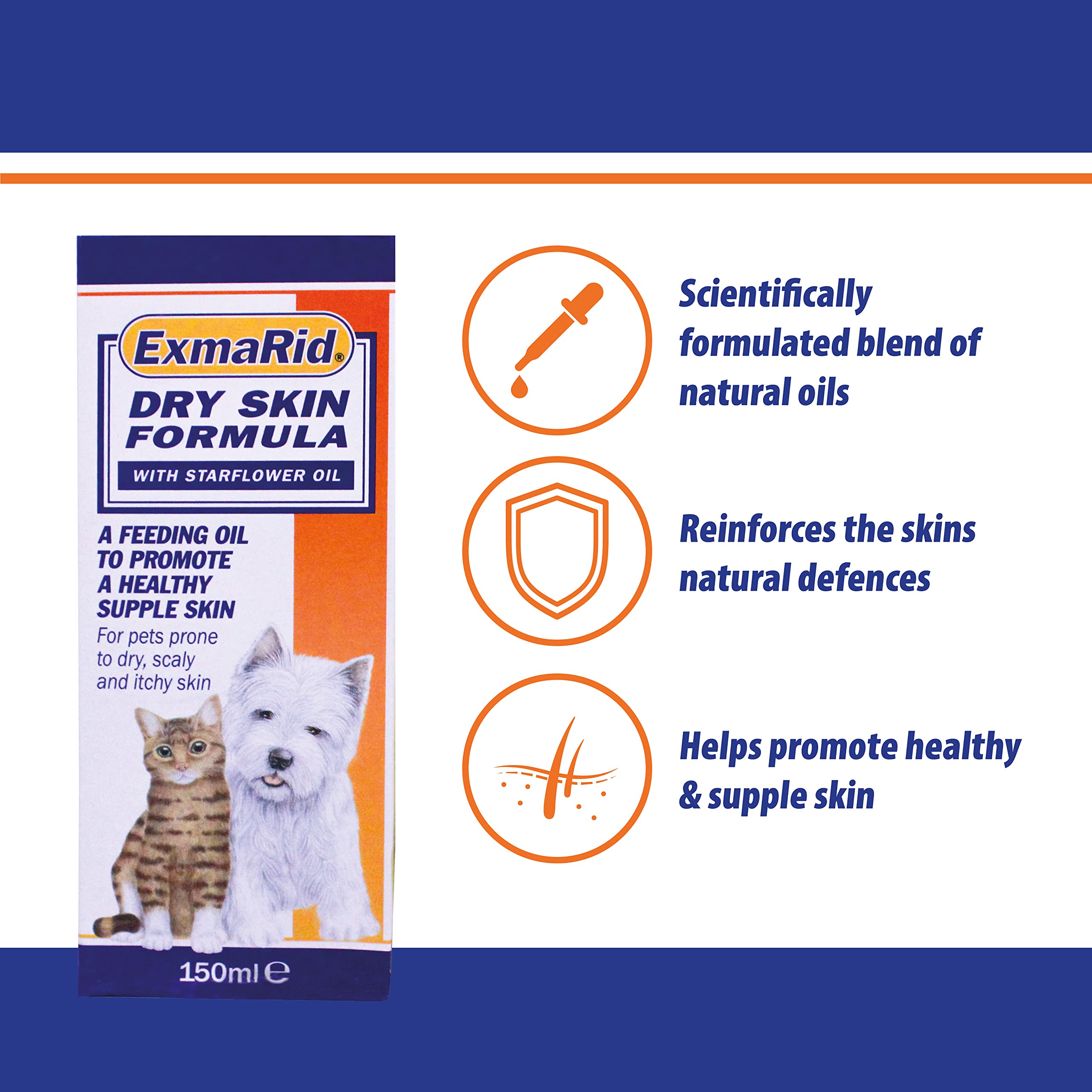 Exmarid Dry Skin Formula Supplement for Dogs - Nourishing Oil for Hydration | 150 ml 2