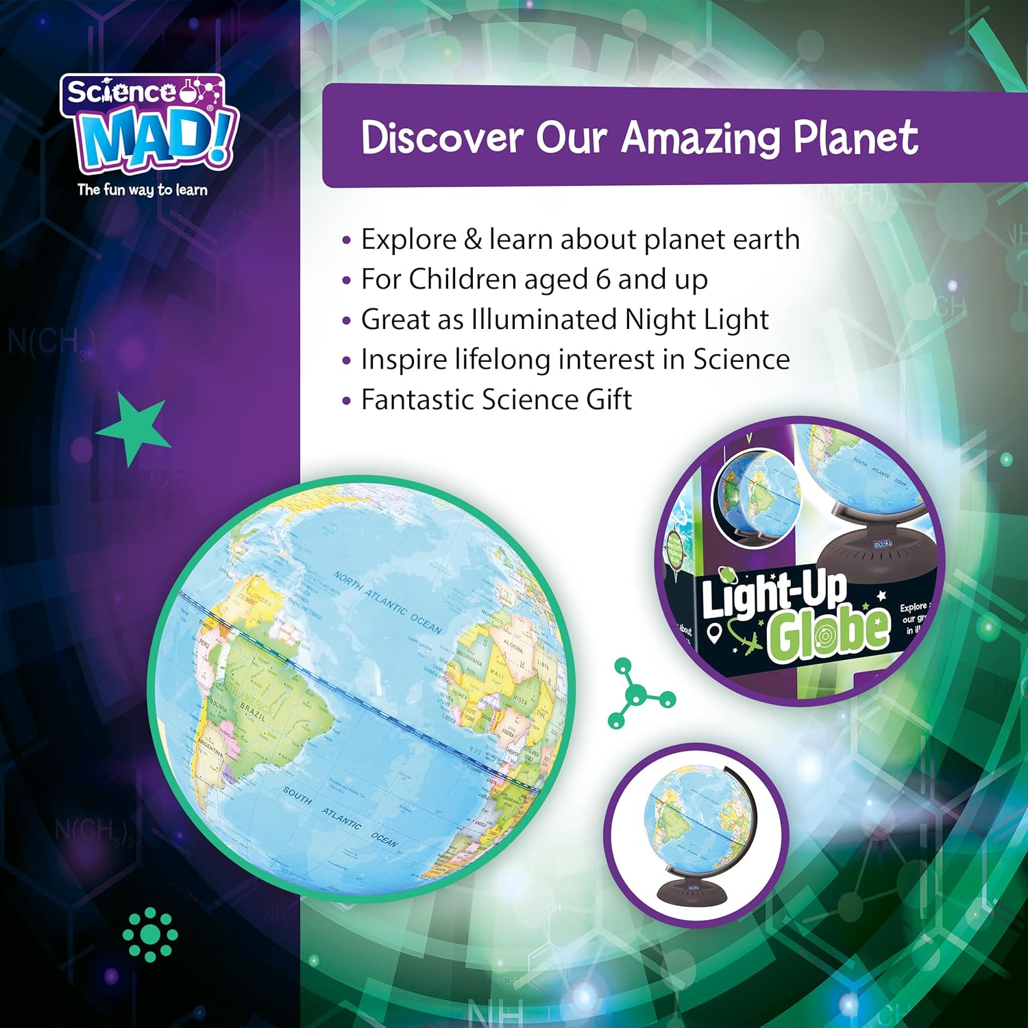 Science Mad SM53 Light up Globe