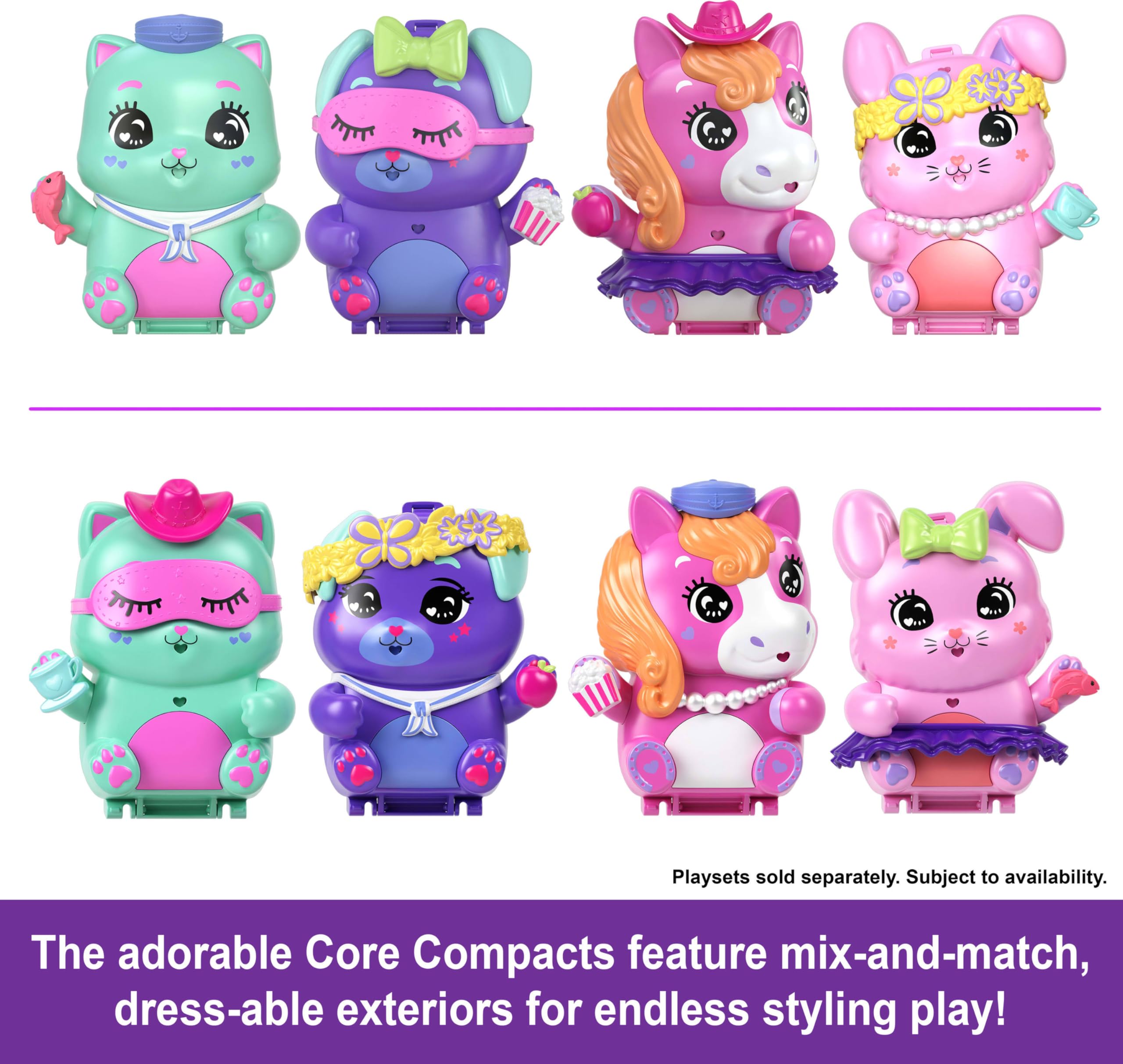 Polly Pocket Sleepover Puppy Compact Playset - 10 Accessories & 2 Pet Dogs, Ages 4+ 4