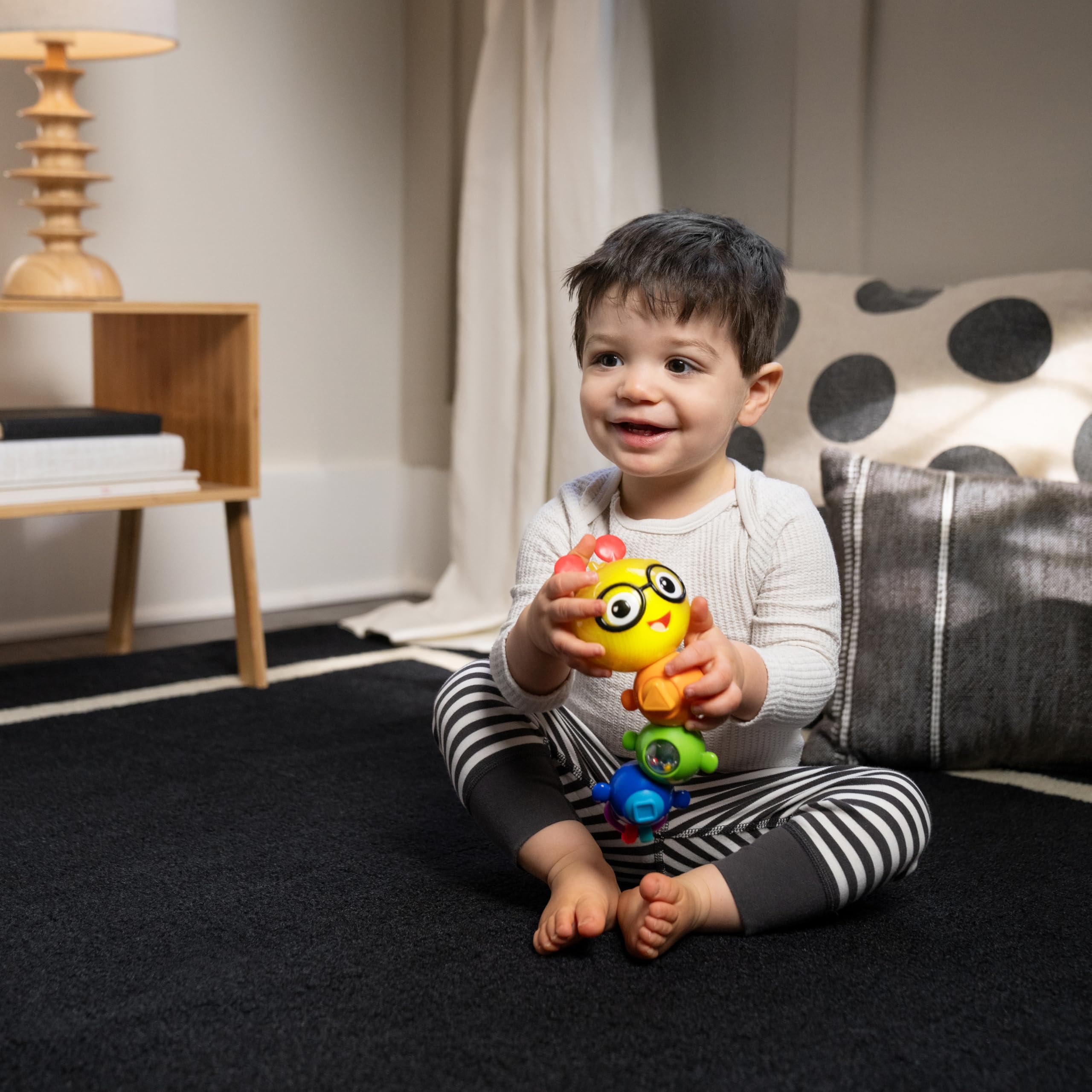 Baby Einstein Twist-a-Pal Cal Sensory Toy - Musical & Light-Up Caterpillar with Bead Chaser, 6+ Months 12