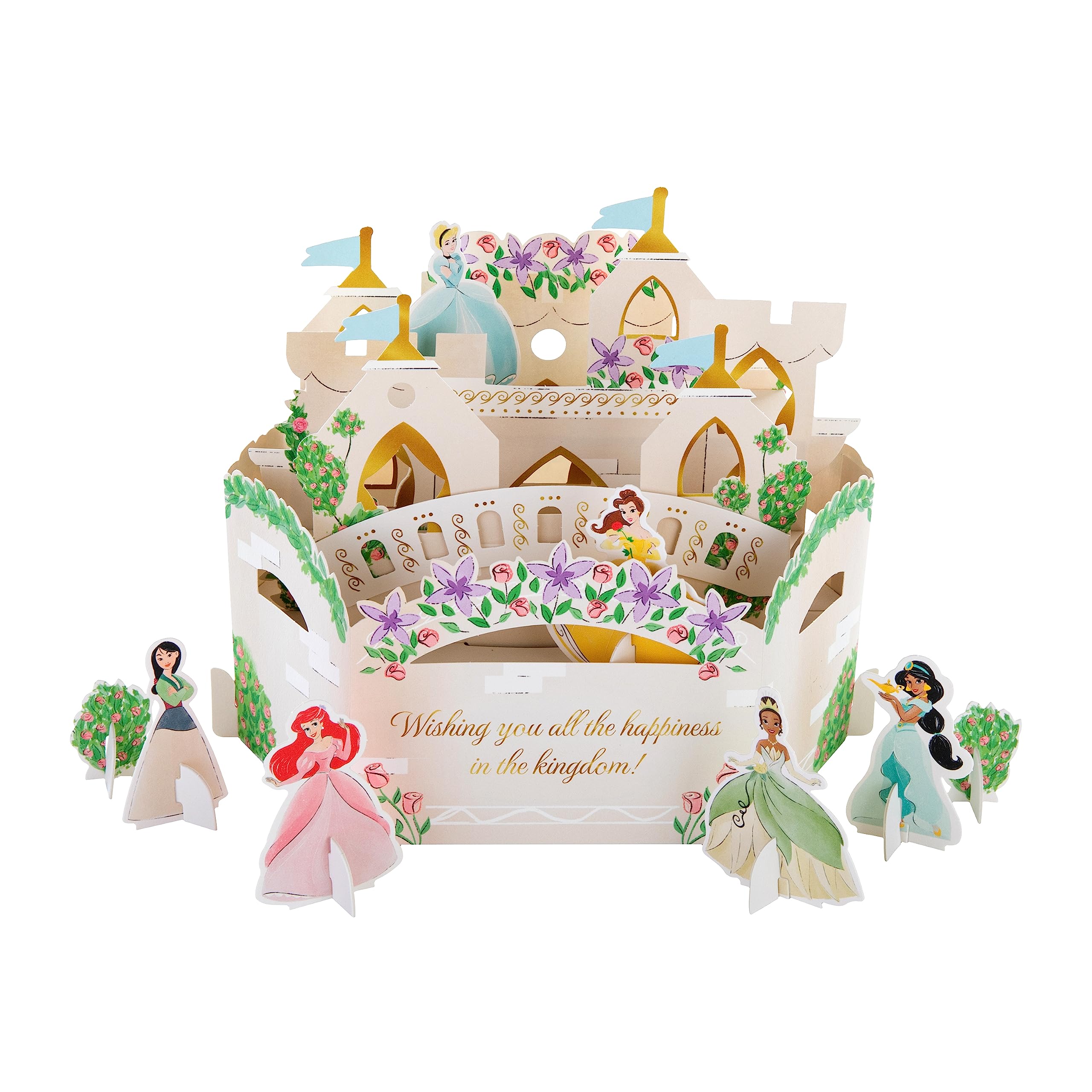 Hallmark Disney Princesses 3D Pop Up Birthday Card for Girls | FSC Certified | Large Letter Size 1