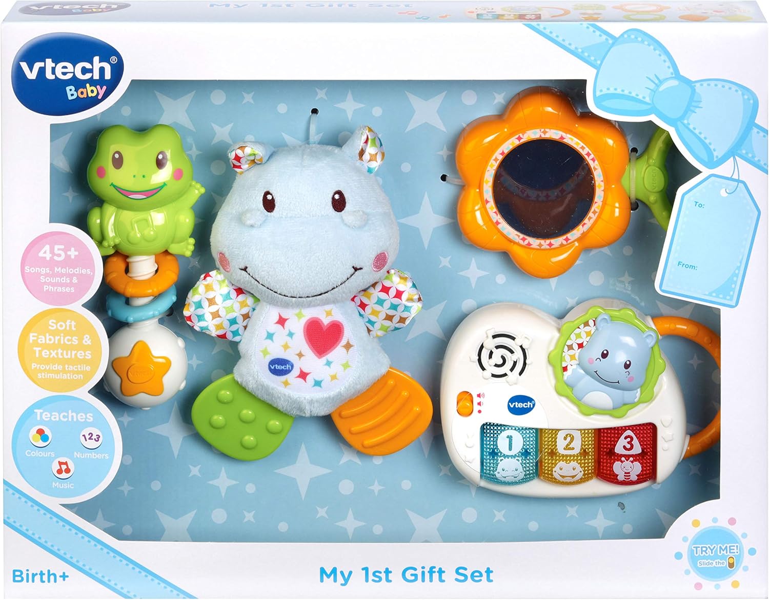 VTech My First Gift Set - Baby Sensory Toys with Light-Up Piano, Rattle & Teether for 0-2 Years 1