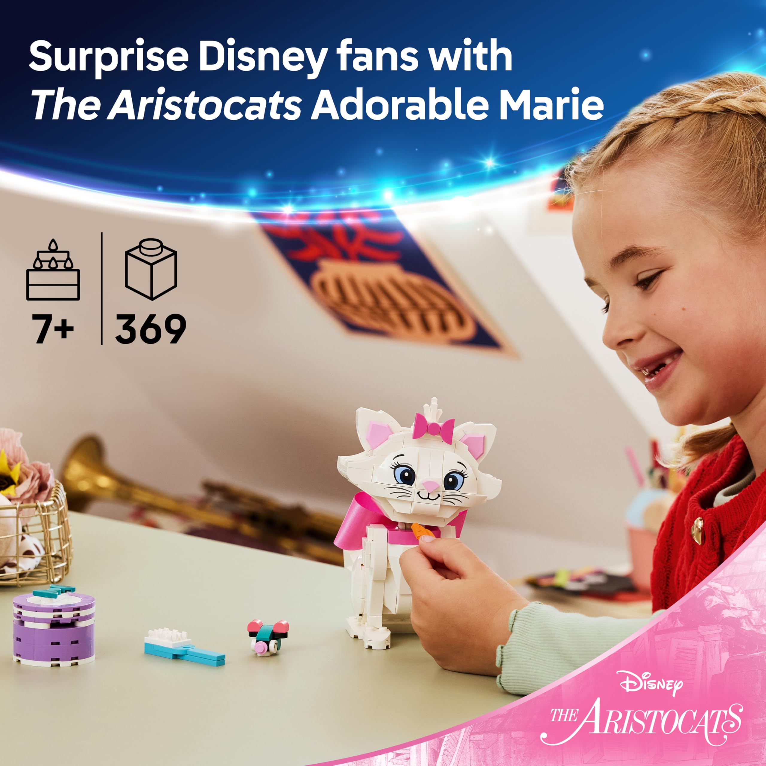 LEGO|Disney The Aristocats Adorable Marie - Toy Cat Animal Figure w/Accesso 4