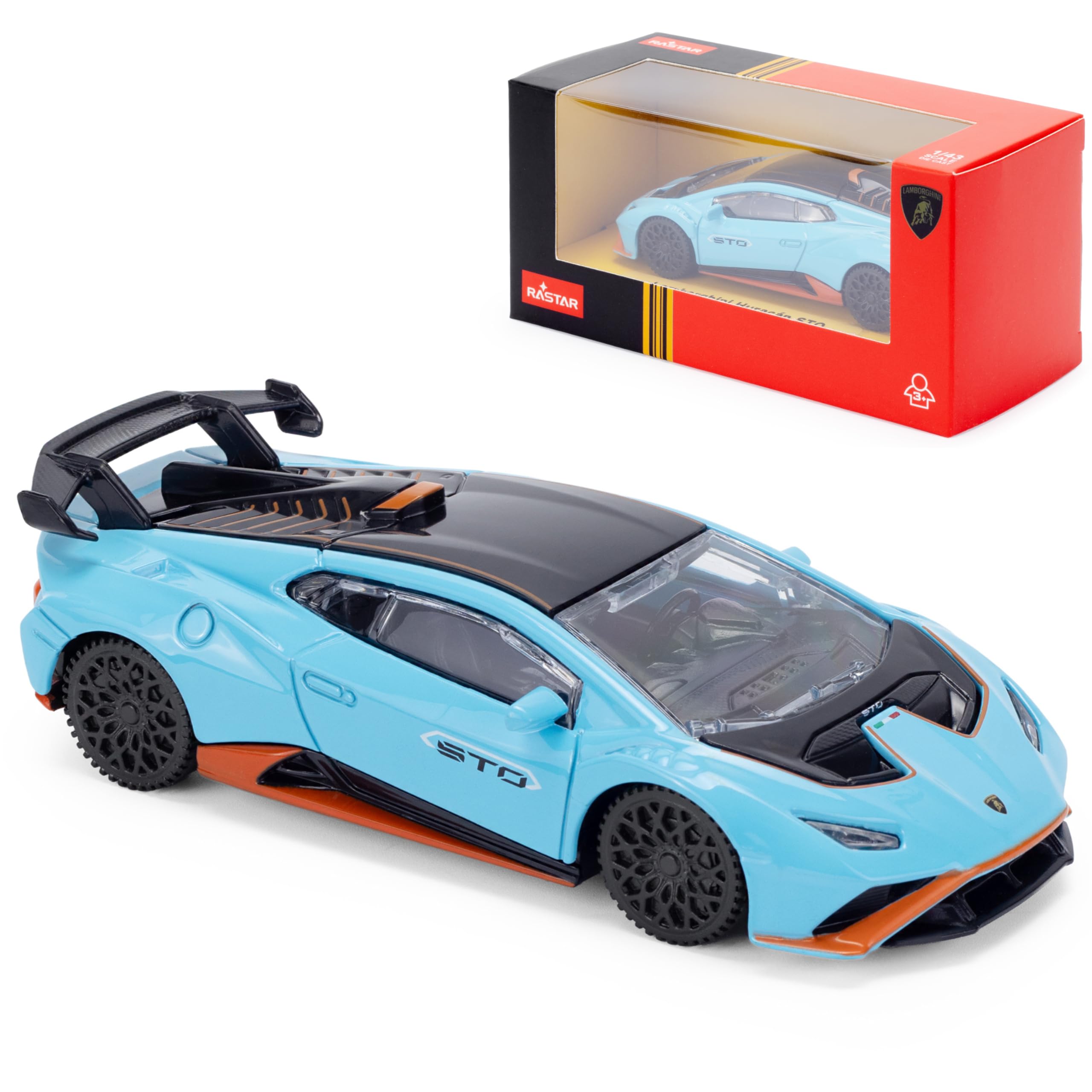 Lamborghini Huracan STO 1:43 Scale Die-Cast Model Car - Blue | Collectible Vehicle