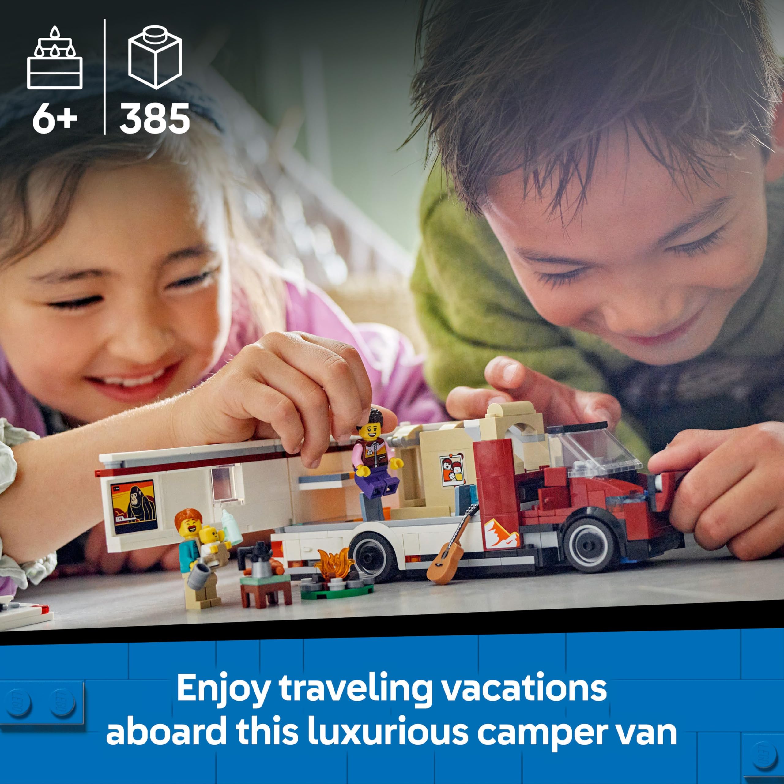 LEGO City Holiday Adventure Camper Van Toy Set 60454 | Ages 6+ | 2025 Release