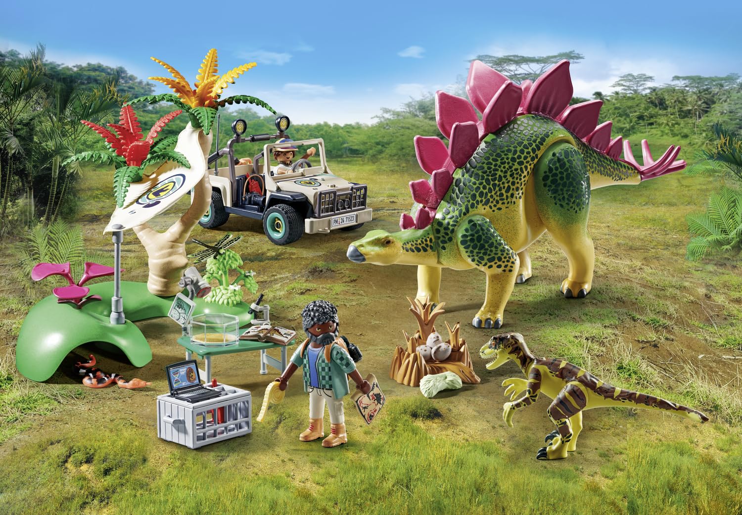 PLAYMOBIL 71523 Dinos Research Camp Playset - Jungle Exploration with Researchers, Dinosaurs & Vehicles for Kids 4+ 10