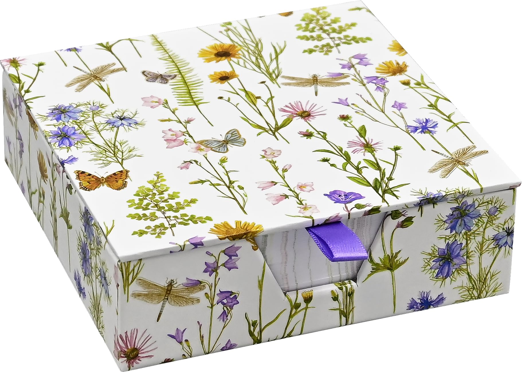 Peter Pauper Press Wildflower Garden Desk Notes - 250 Sheets | Keepsake Box with Gold Foil