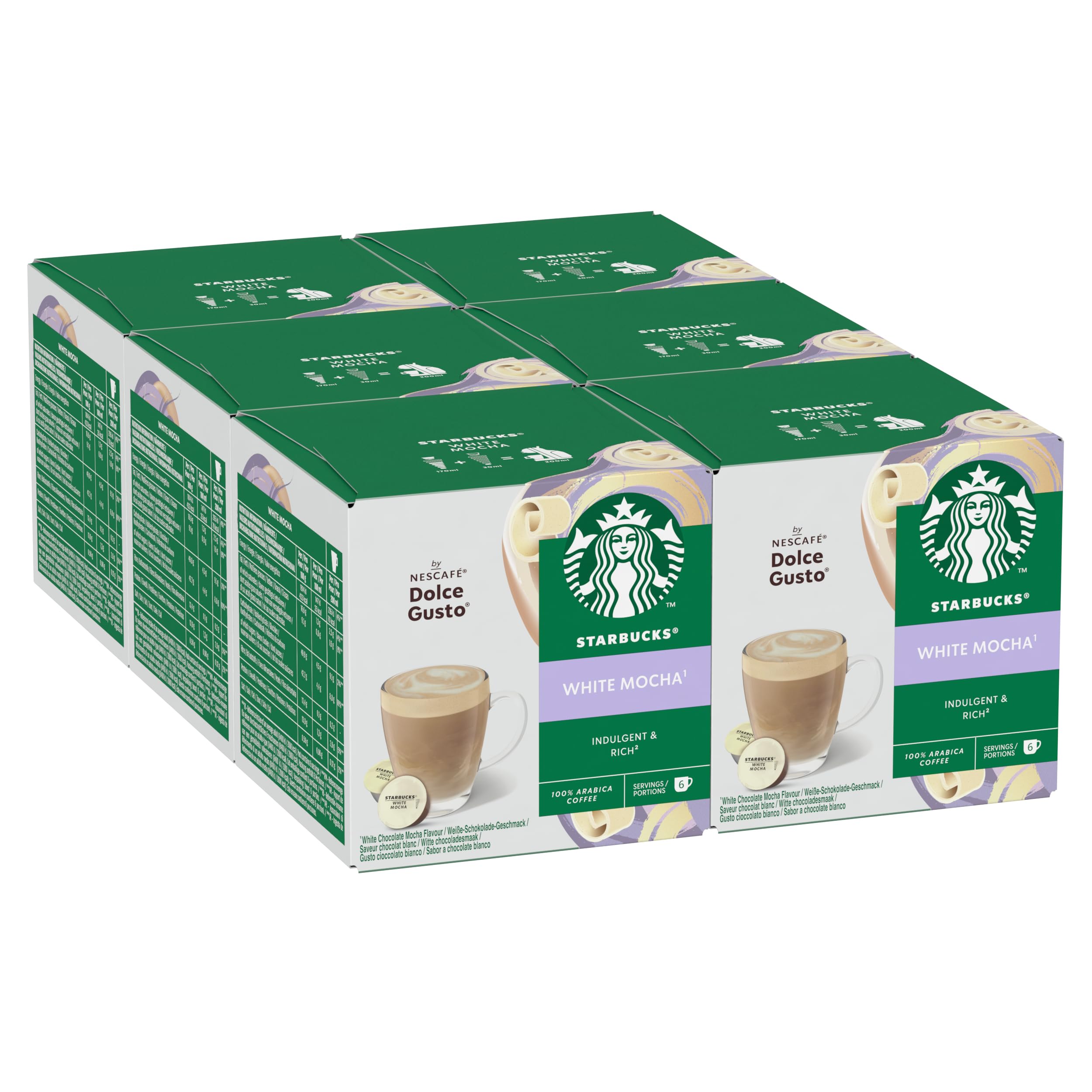 STARBUCKS White Mocha by NESCAFÉ Dolce Gusto Coffee Pods - 72 Count, White Chocolate Flavor 1