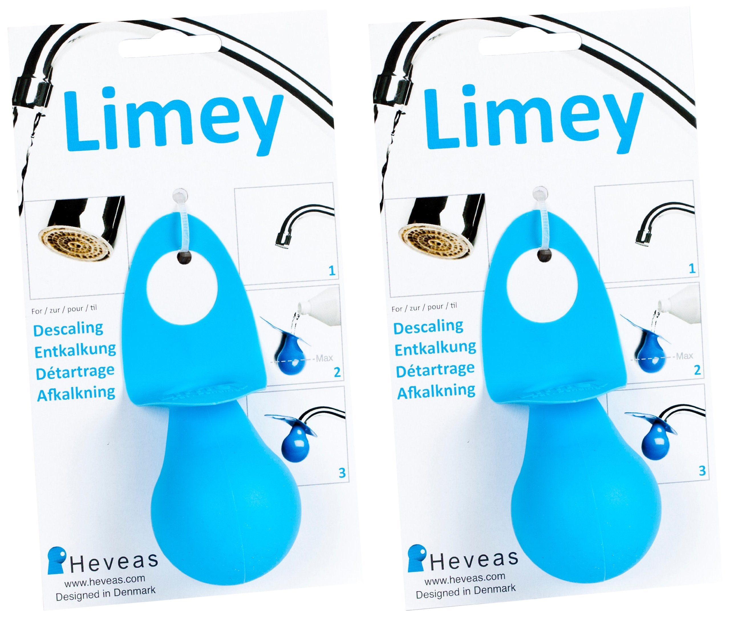 Limey - Tap Head Descaling Ball for Lime Scale Removal, Blue (2 Pack)