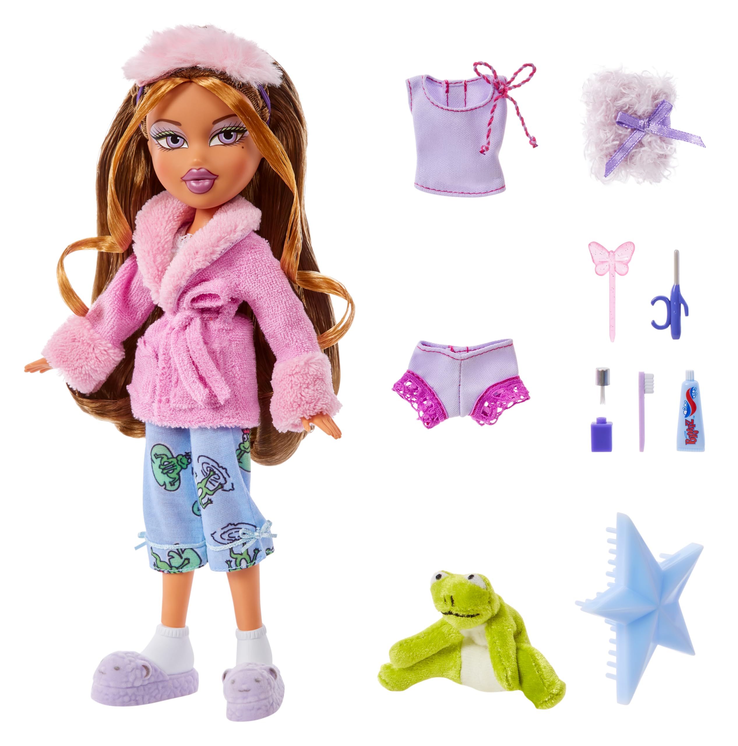 Bratz Slumber Party - Yasmin Fashion Doll with 2 Outfits & Plush - Ages 6-10 9