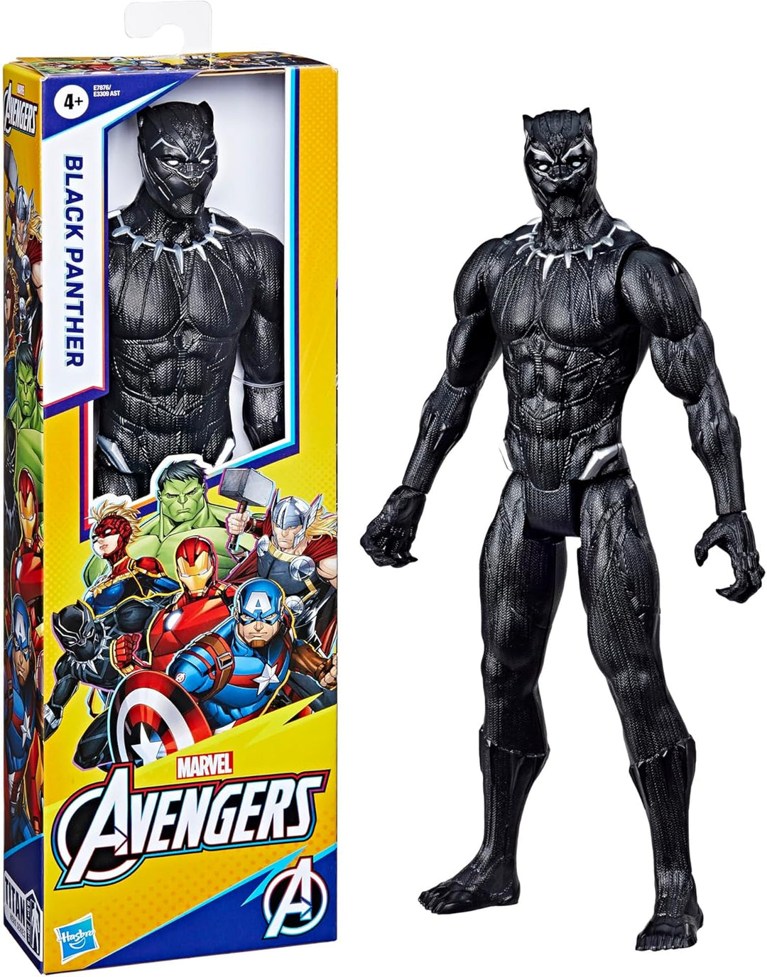 Marvel Avengers Titan Hero Series Black Panther 12” Action Figure - Poseable Superhero Figure for Kids 4+