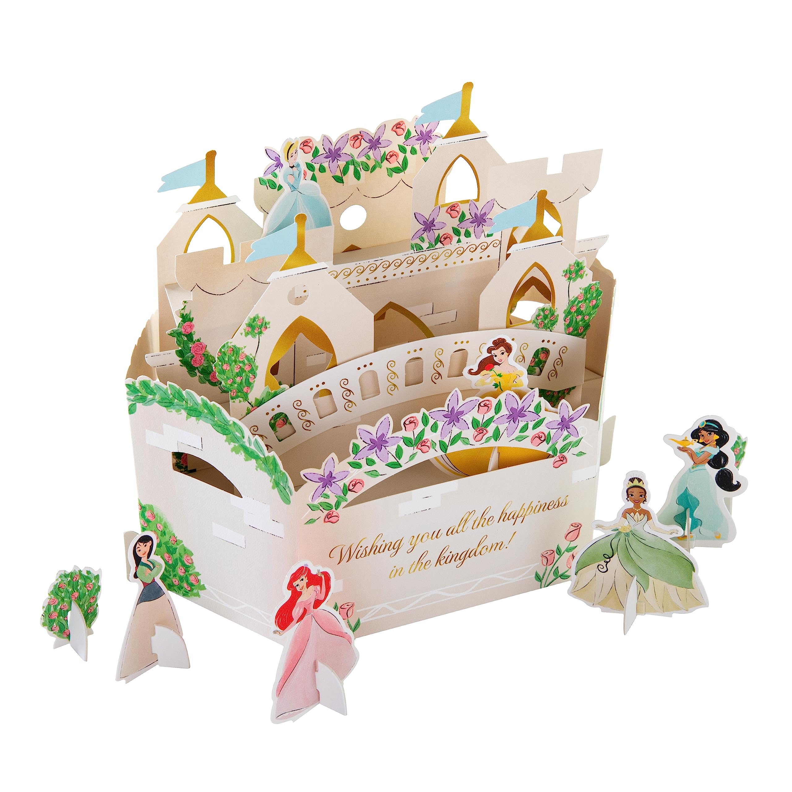 Hallmark Disney Princesses 3D Pop Up Birthday Card for Girls | FSC Certified | Large Letter Size 2