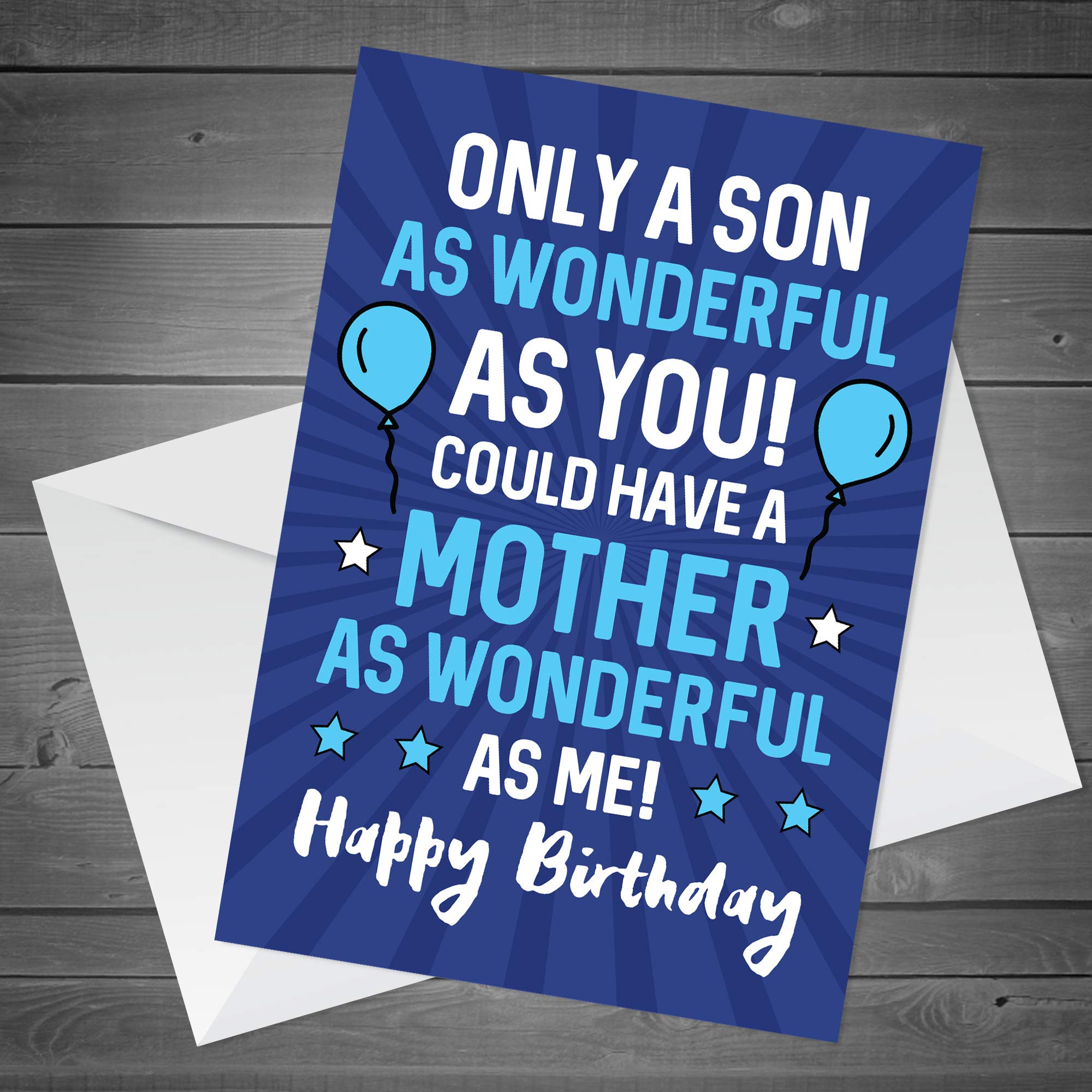 RED OCEAN Funny Birthday Card For Son - Humorous Design | A6 Size | 300gsm Card