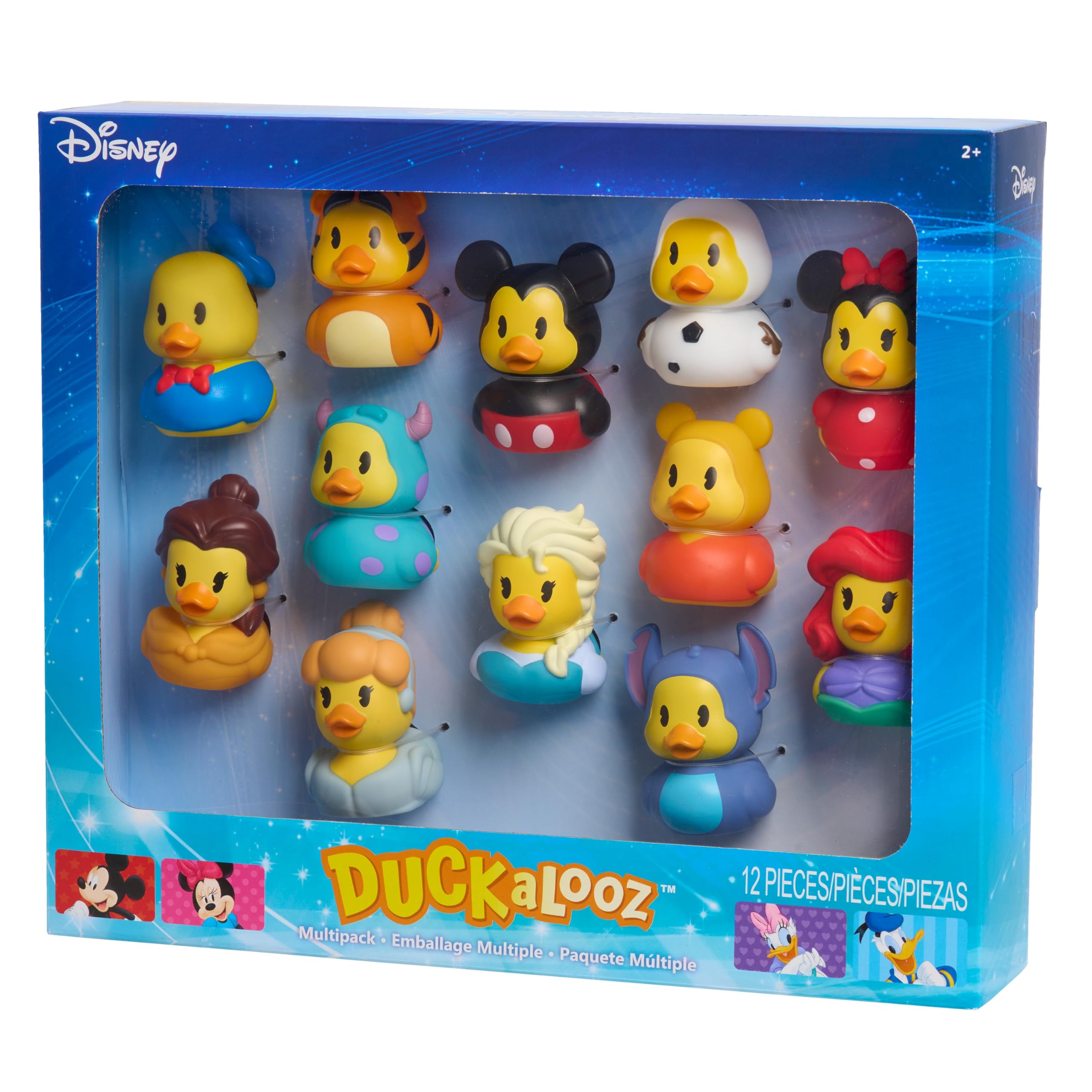 Just Play Disney Duckalooz 12-Pack Novelty Toy Figures | 2.75-Inch Plastic Ducks | Ages 2+ 3