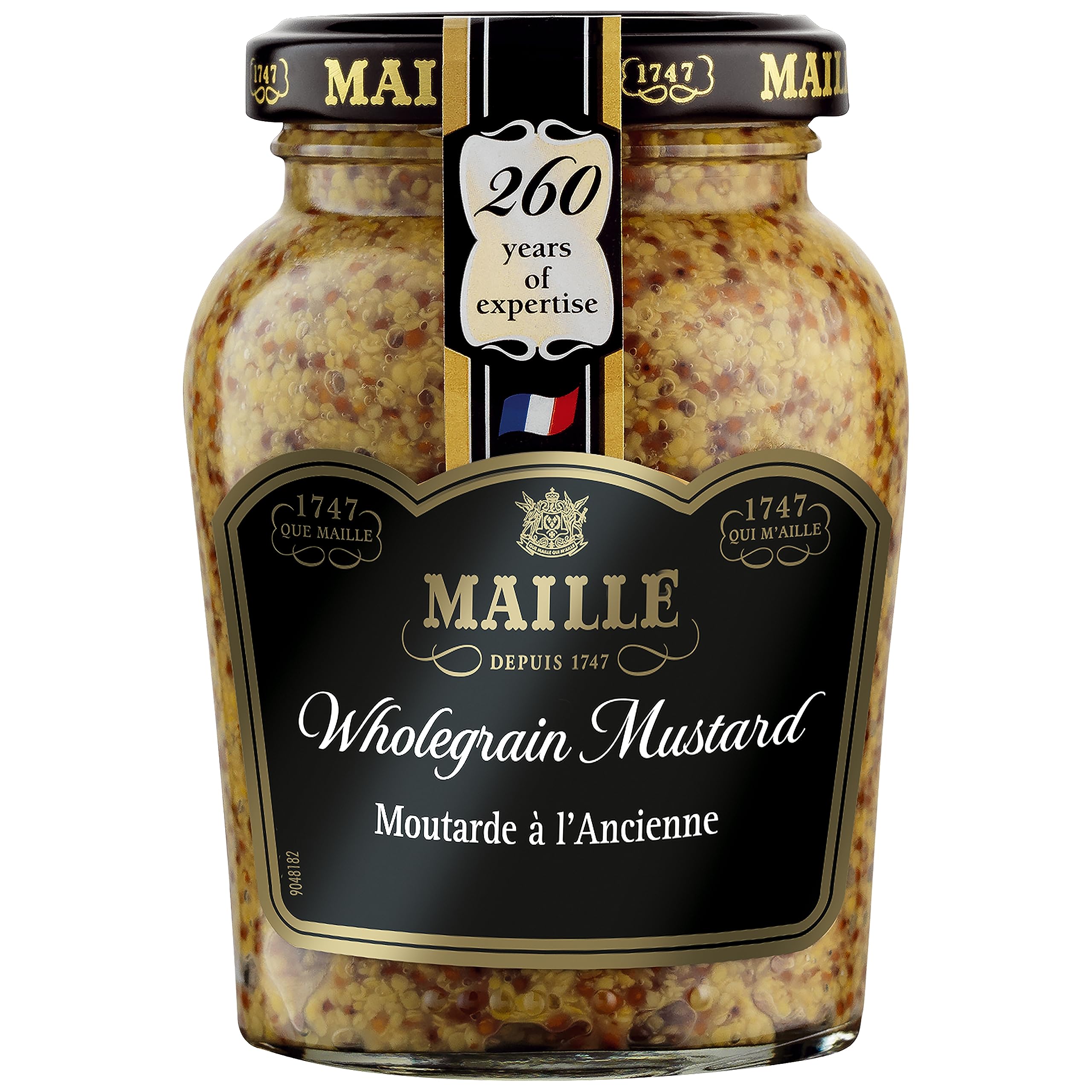 Maille Wholegrain Mustard - French Gourmet Condiment for Pork, Beef, and Salad Dressings | 210g