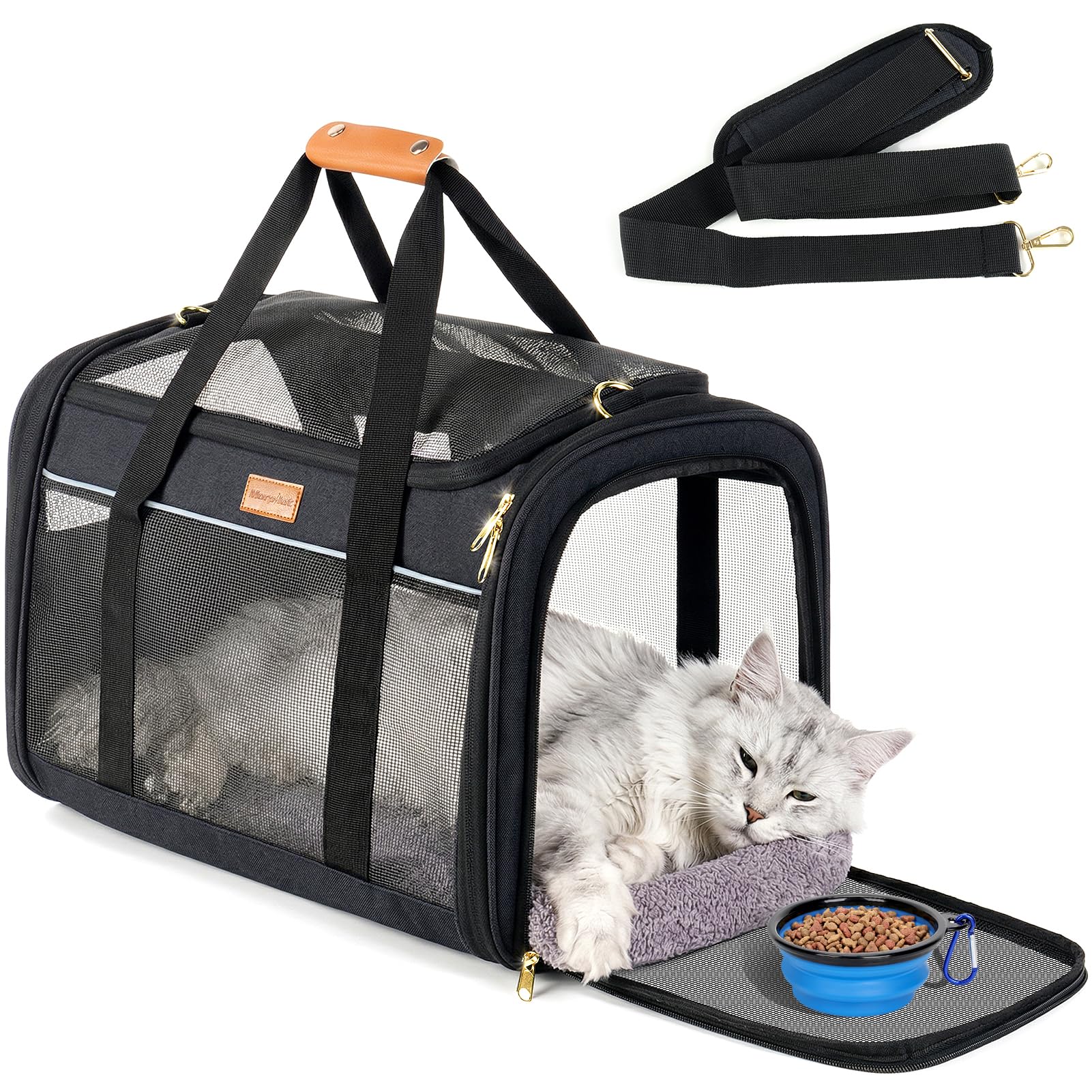 Morpilot Large Pet Carrier Bag - Breathable, Sturdy, Easy to Clean | 51x33x33cm