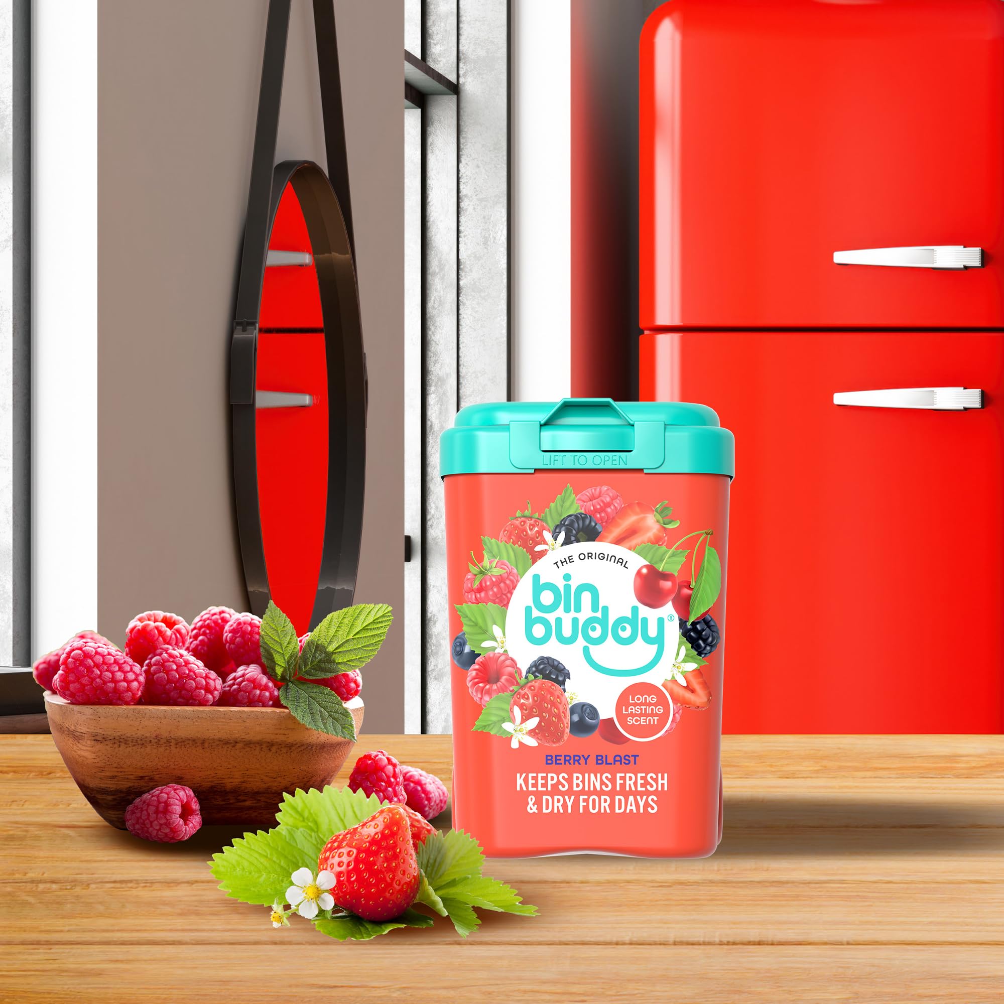 Bin Buddy Berry Blast Bin Freshener Deodoriser Powder - Pack of 2 x 450g 6