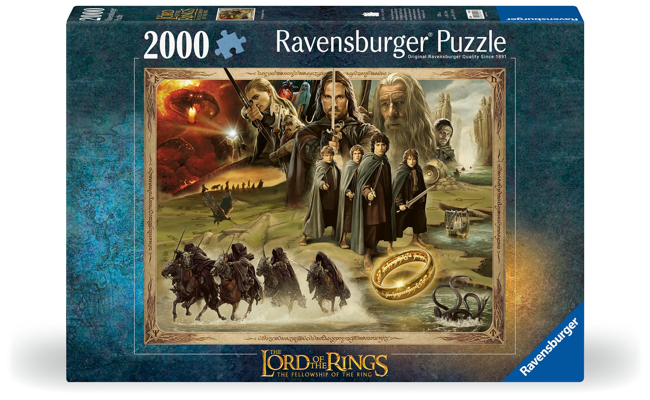 Ravensburger Lord of the Rings The Fellowship of the Ring - 2000 Piece Jigsaw Puzzle | 98 x 75cm
