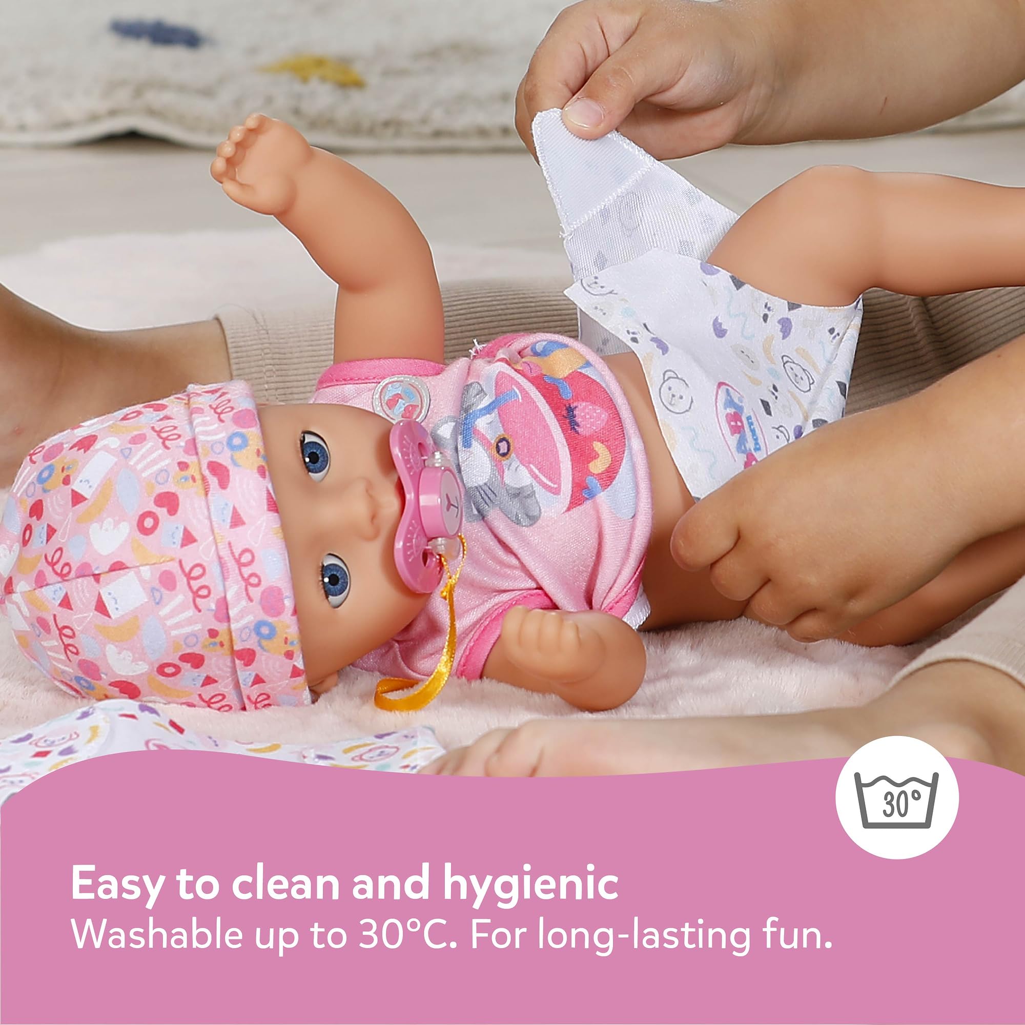 BABY born Diapers - 2 Reusable Cloth Diapers for 36cm Dolls | Polyester 6