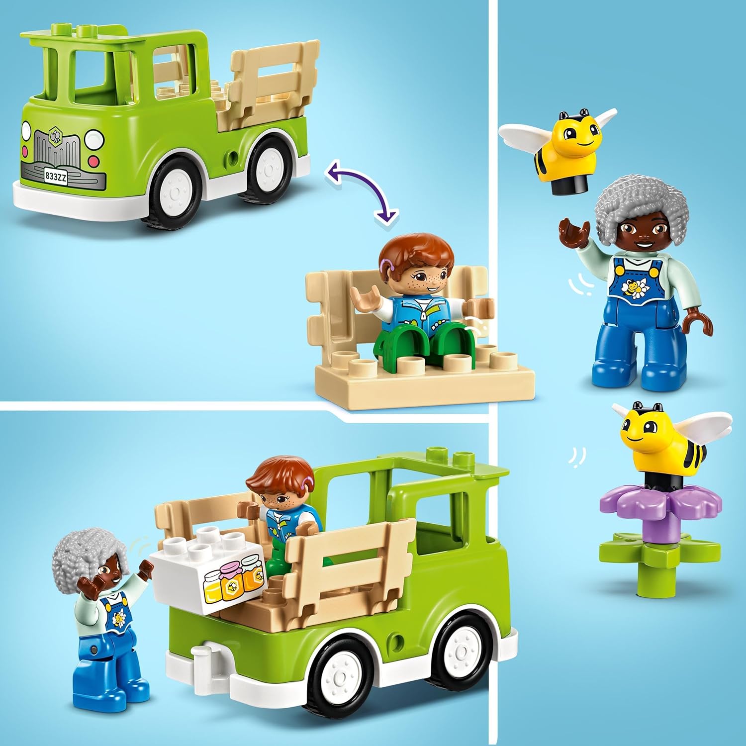 LEGO DUPLO Town Caring for Bees & Beehives - Educational Building Playset for Toddlers 2+ 2