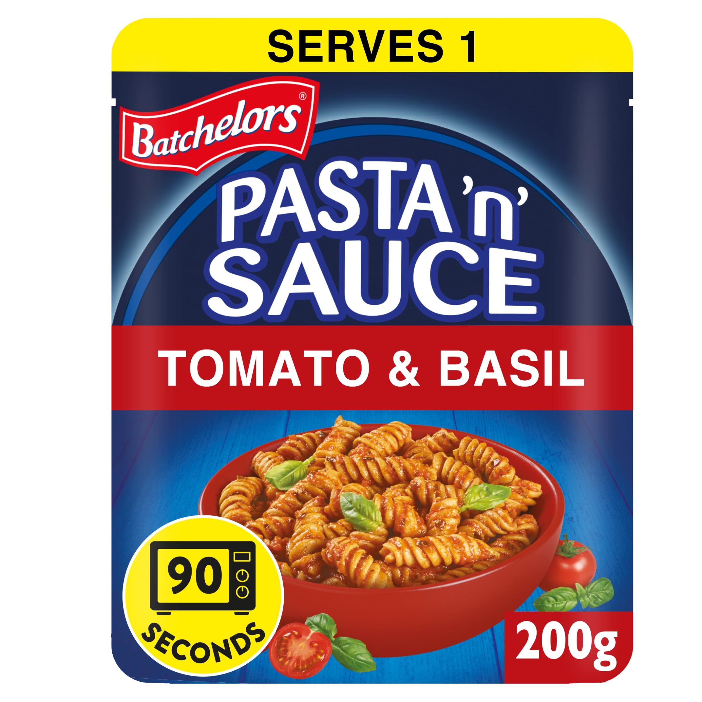 Batchelors Pasta 'n' Sauce Microwave Ready Meals - Tomato & Basil | Pack of 6 (200g each) 2