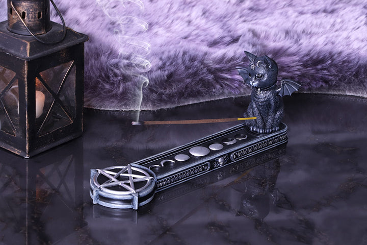 Nemesis Now Cult Cuties Malpuss Gothic Incense Holder in Black Resin