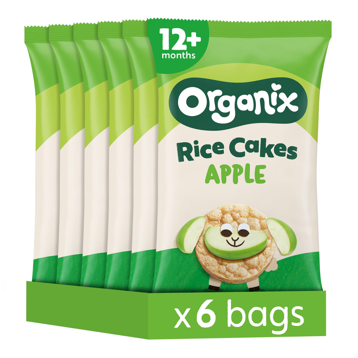 Organix Apple Rice Cakes Baby Snack, Finger Food, 40 g x 6
