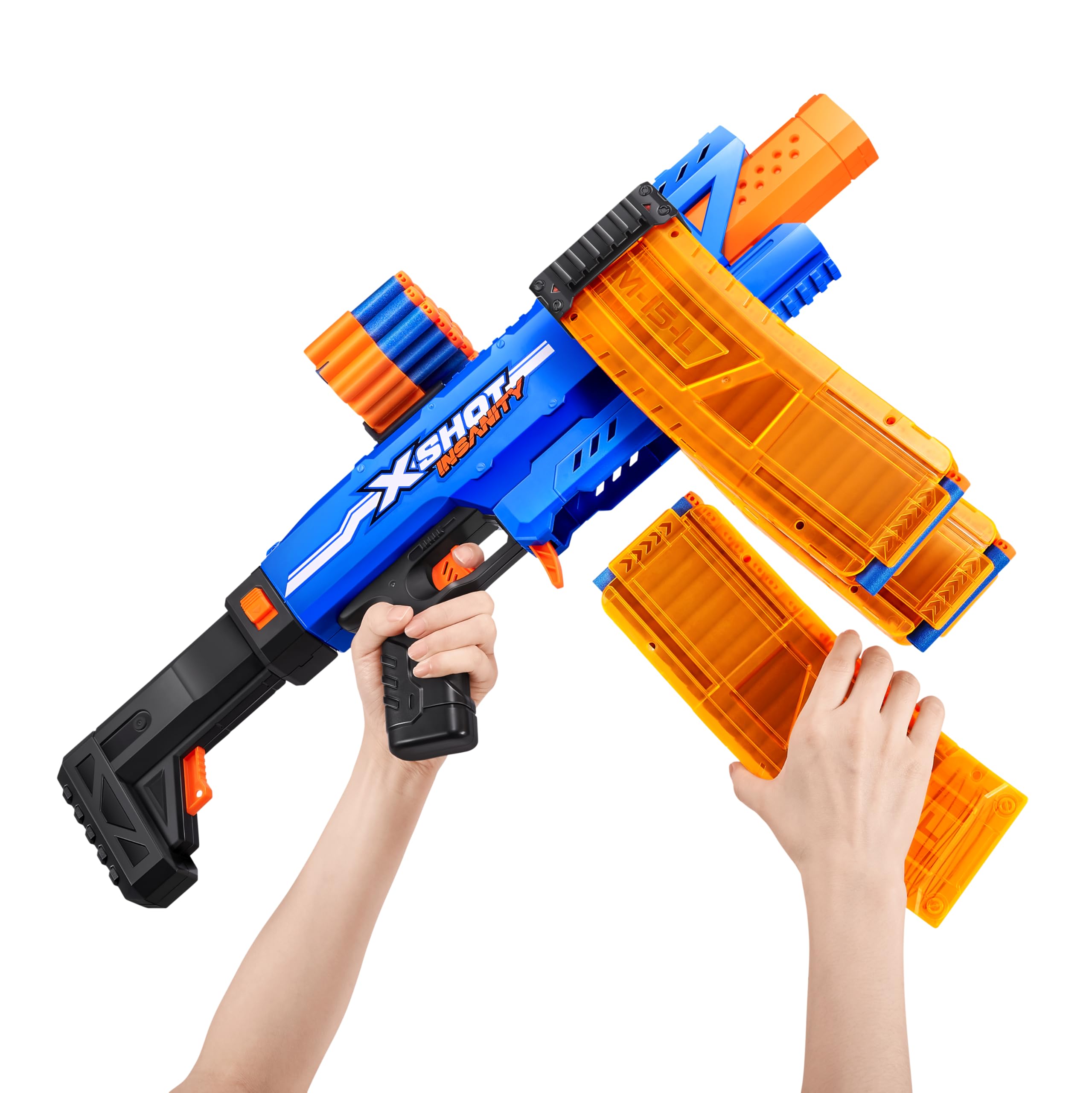 XSHOT Insanity Motorized Clip Mania Dart Blaster with 72 Darts | Fires up to 30m 8