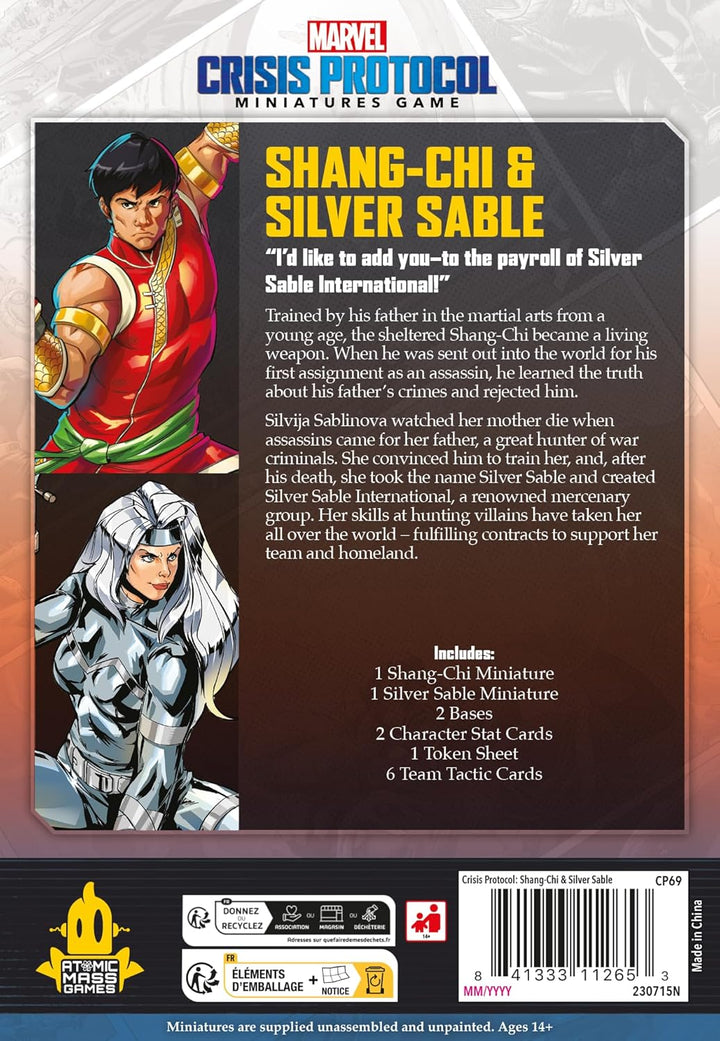 Atomic Mass Games Shang-Chi & Silver Sable Character Pack for Marvel: Crisis Protocol (FFGCP69)