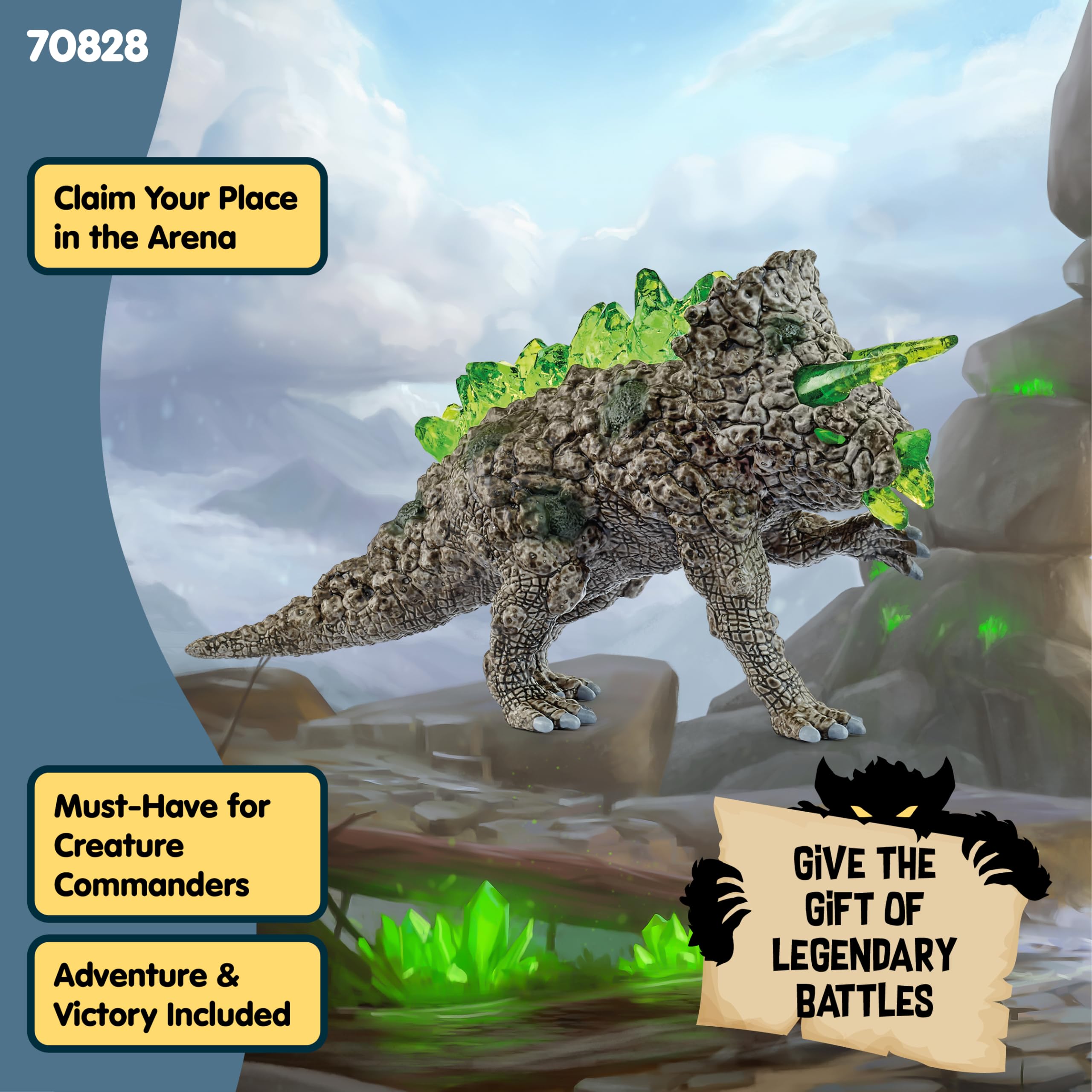 Schleich 70828 Stone Triceratops - Fantasy Action Figure for Ages 3+ 12