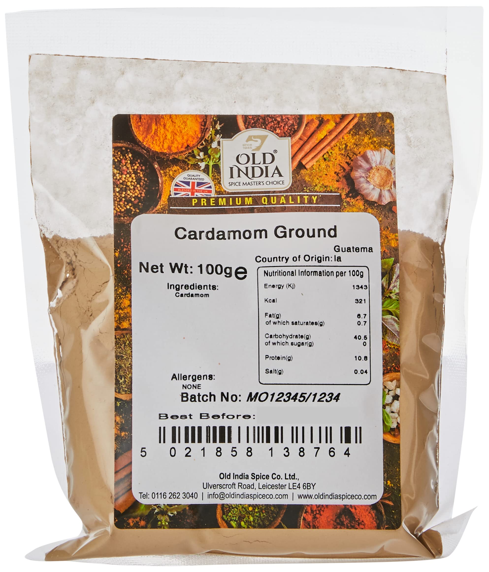 Old India Ground Cardamom Powder - 100g Natural & Additive Free Spice 1