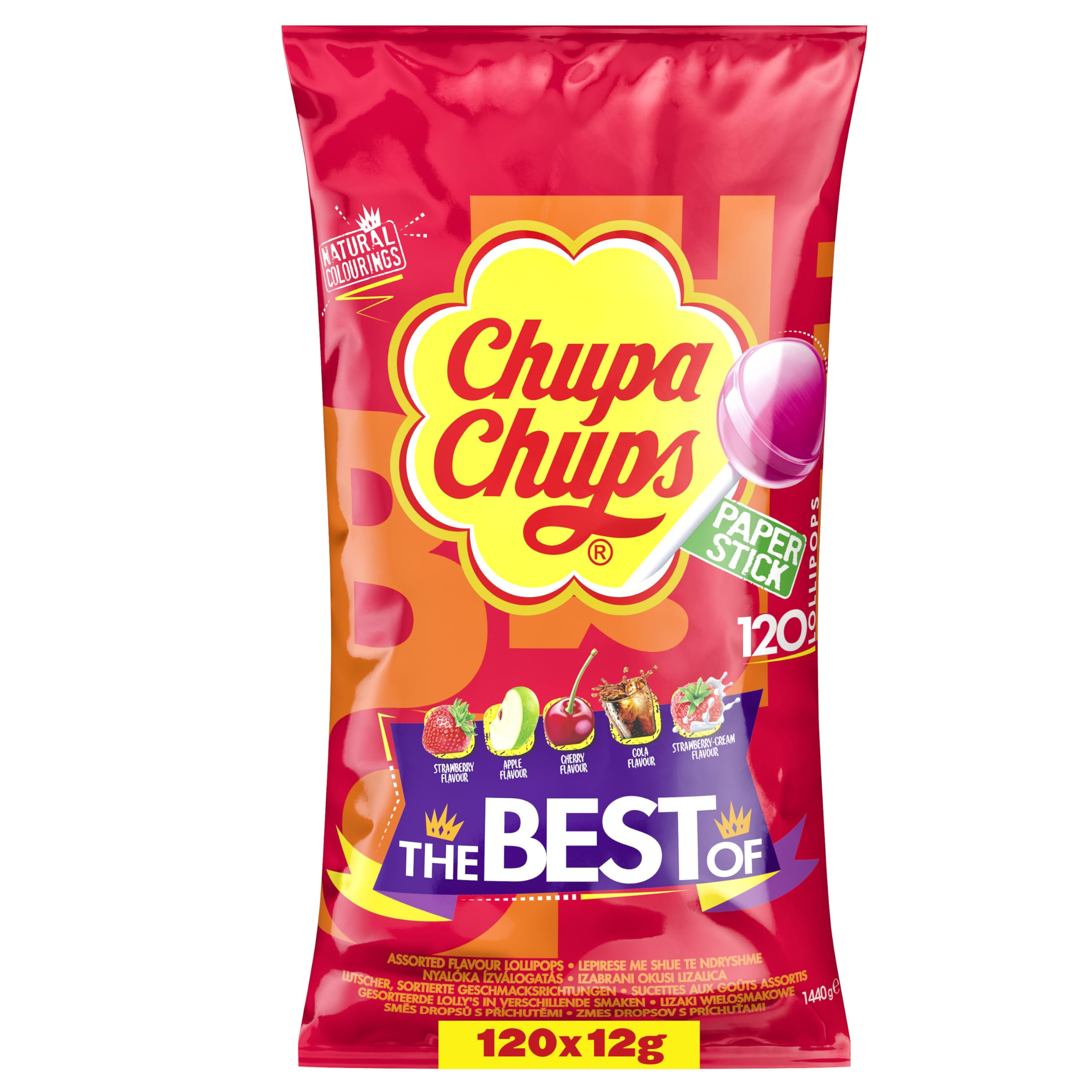 Chupa Chups The Best of Lollipop Party Bag | 120 Count | 5 Classic Flavours 1
