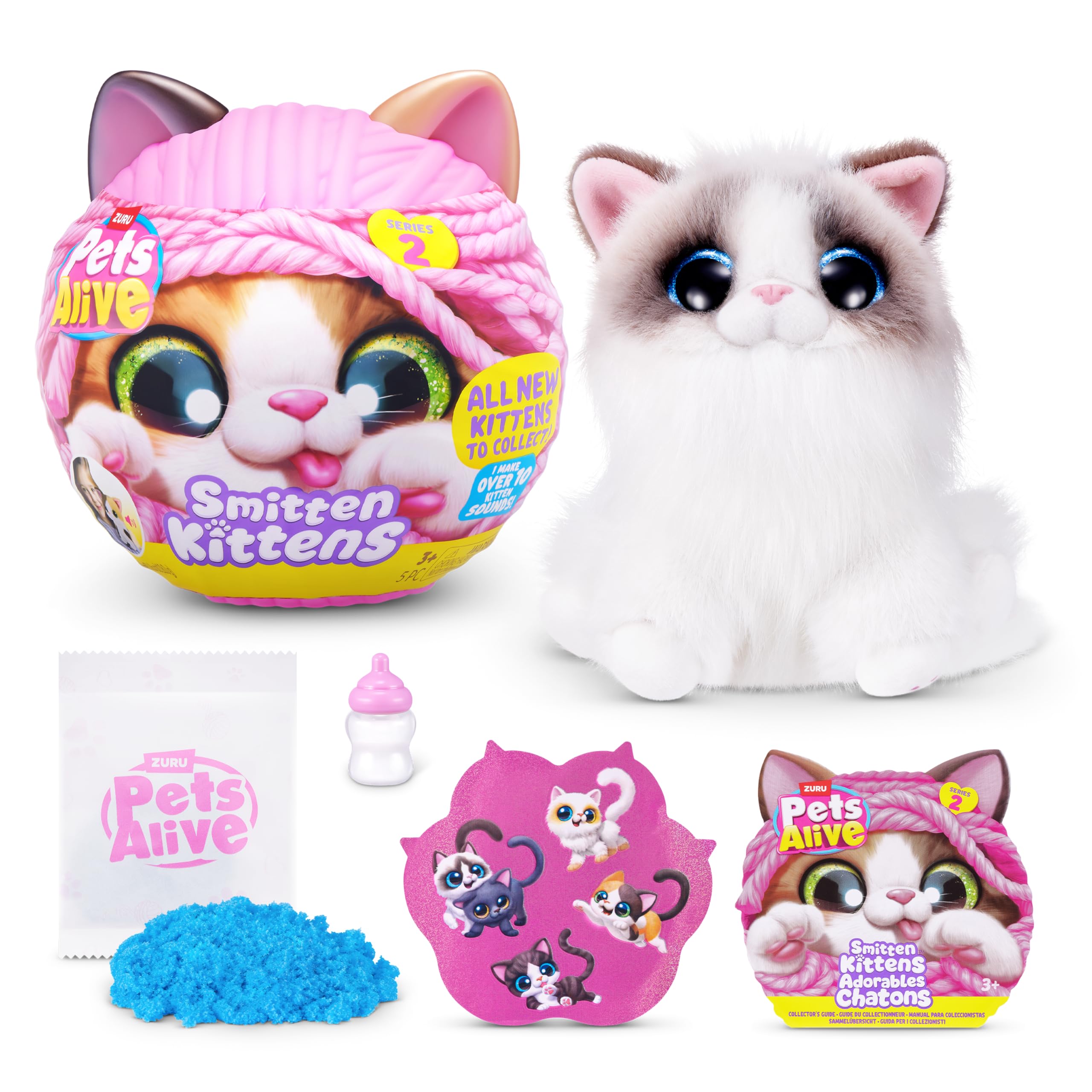 Pets Alive Smitten Kittens Series 2 - Interactive Ragdoll Plush Toy | 7.87 in | Sound Features 1
