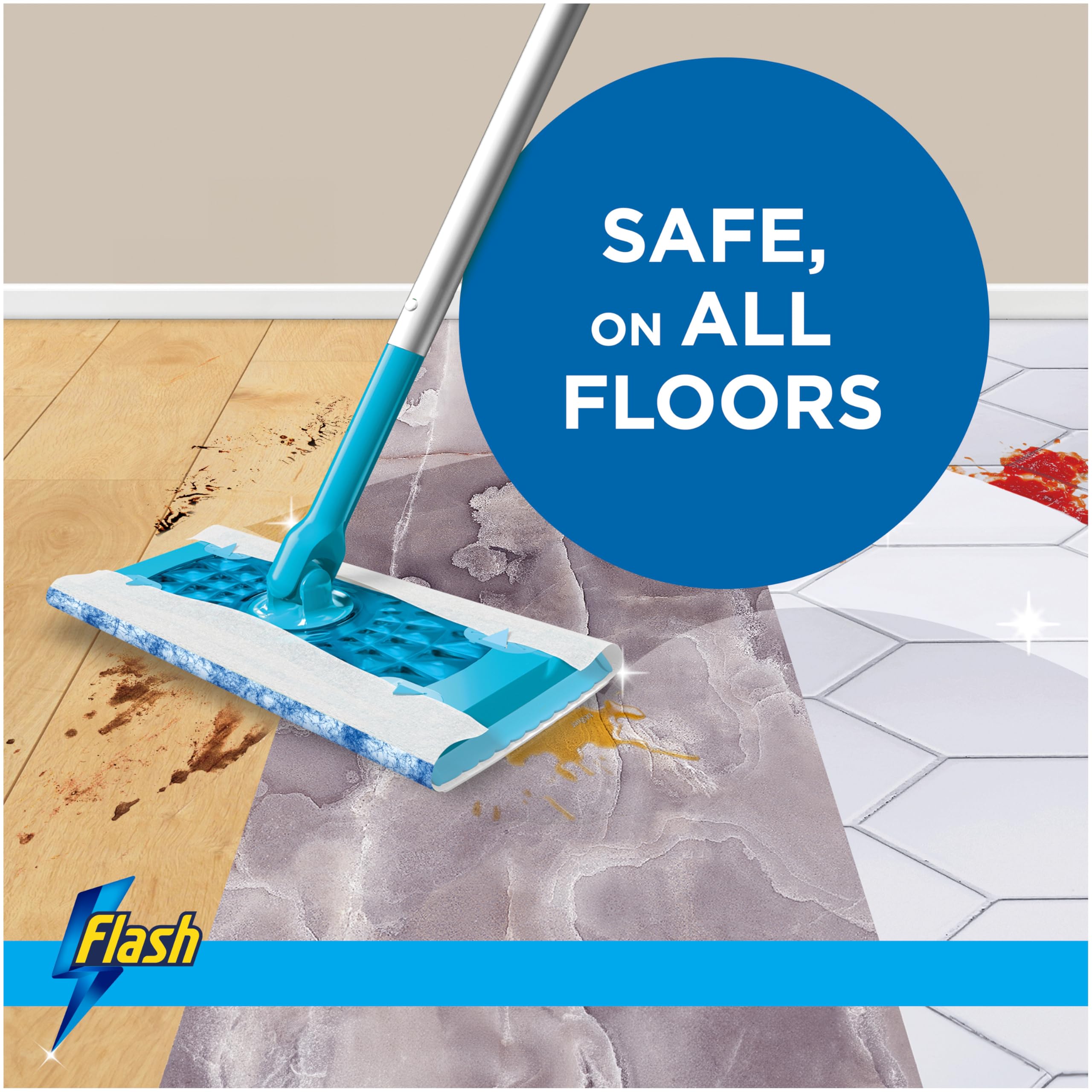 Flash - Speedmop Wet Mop Floor Cleaner Starter Kit with Scrubbing Action 3